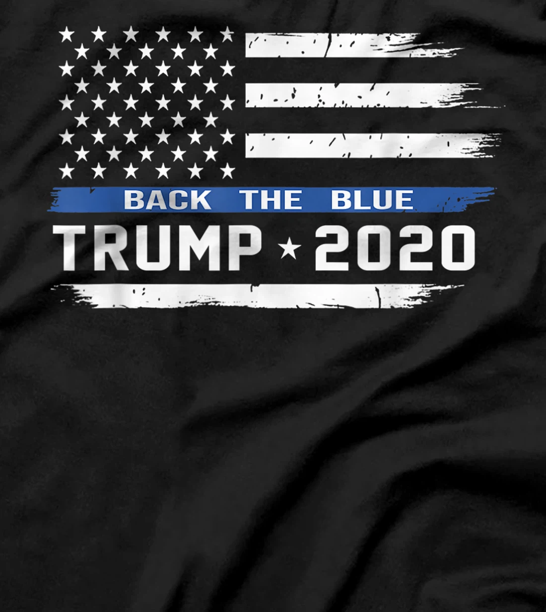 Trump Thin Blue Line US Flag, Police Trump back the blue T-Shirt