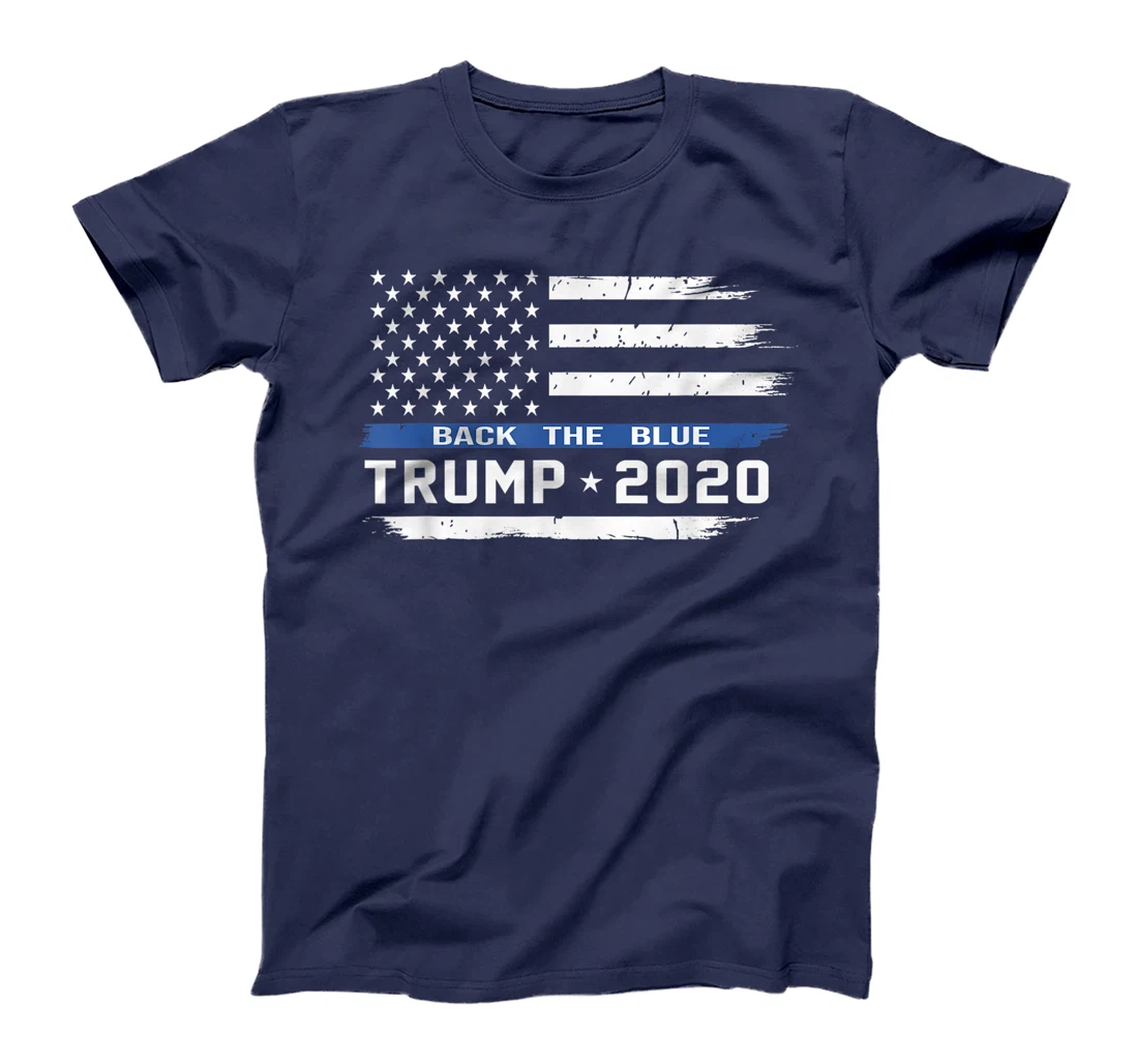 Trump Thin Blue Line US Flag, Police Trump back the blue T-Shirt