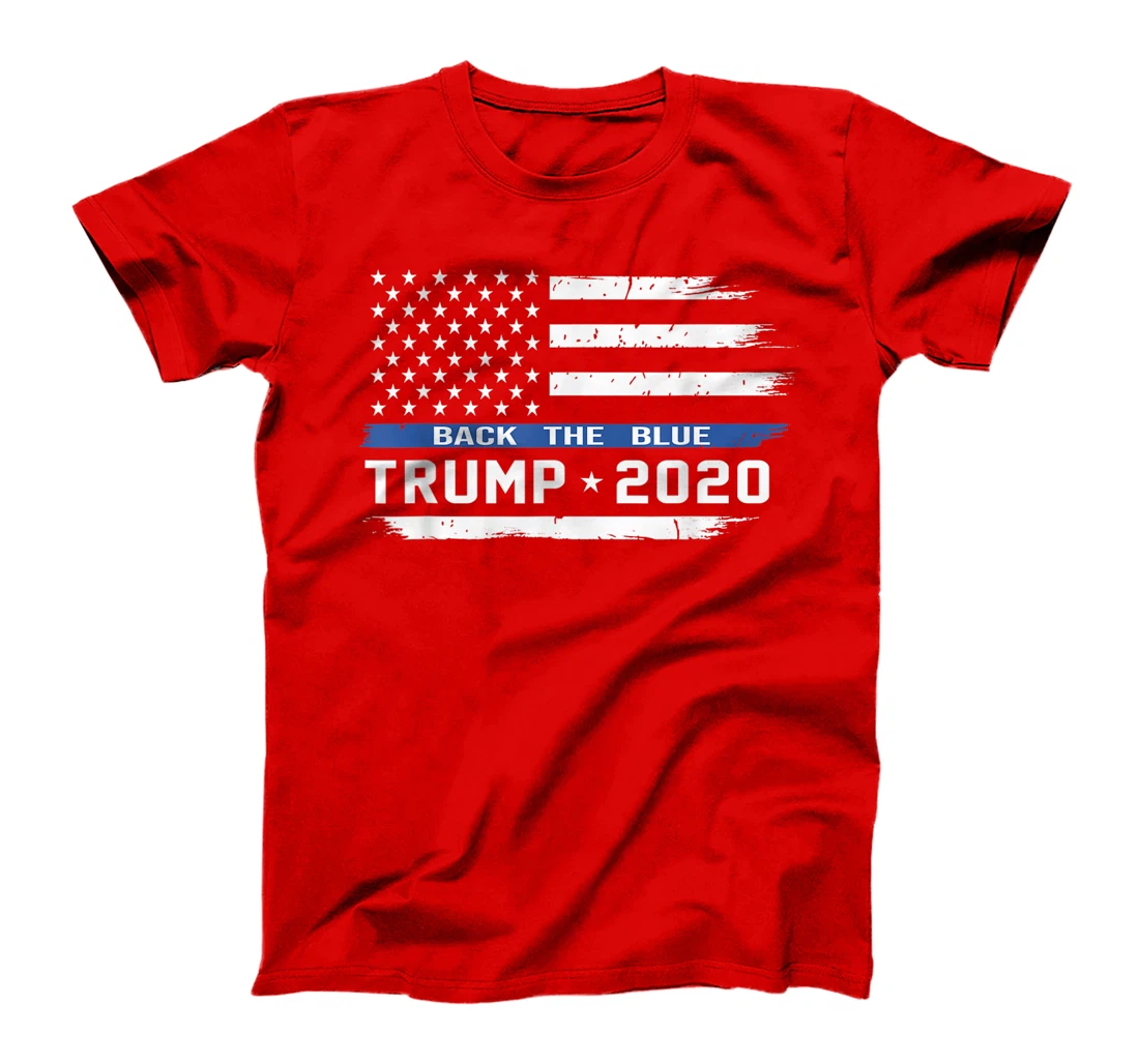 Trump Thin Blue Line US Flag, Police Trump back the blue T-Shirt