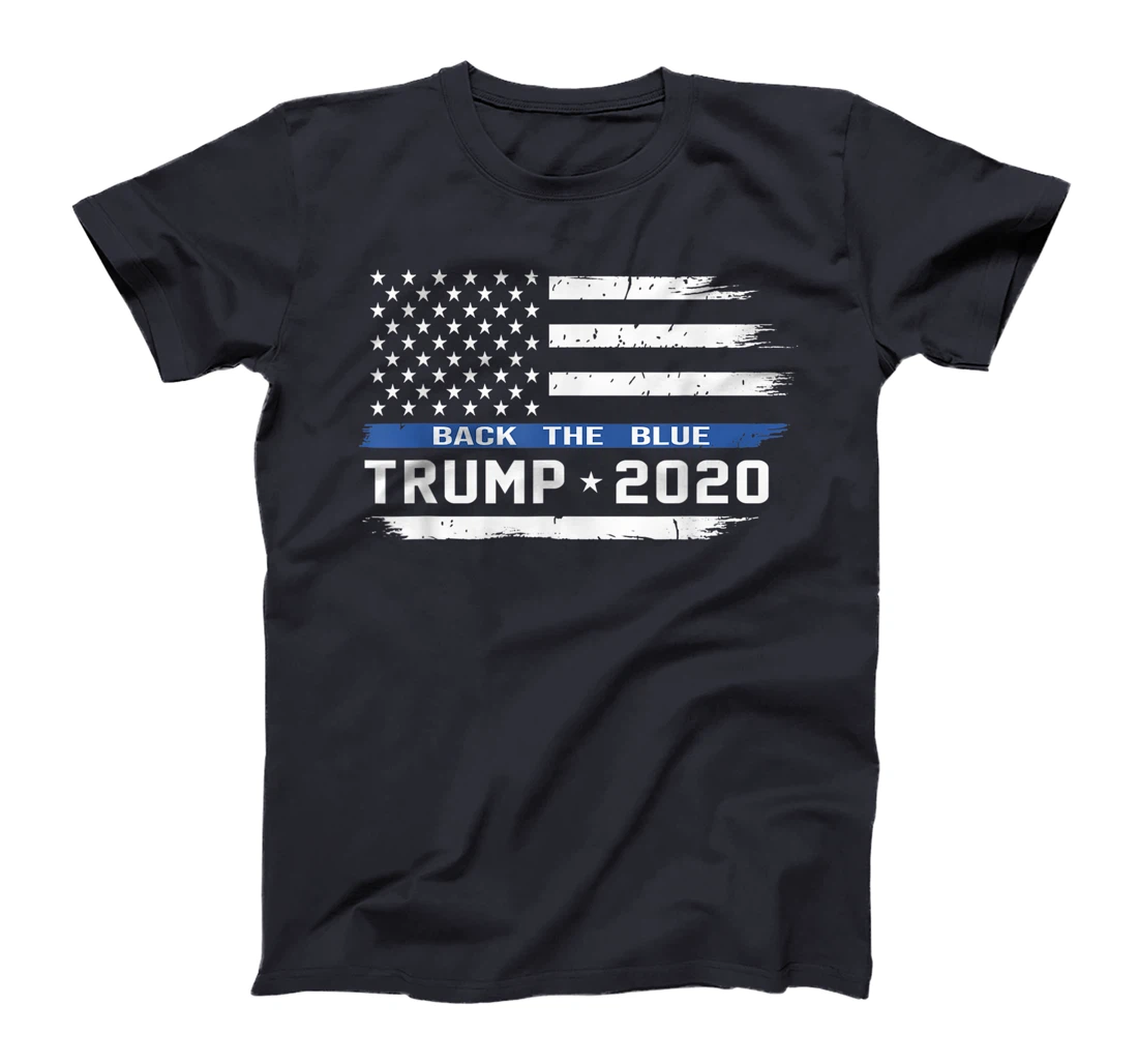 Trump Thin Blue Line US Flag, Police Trump back the blue T-Shirt