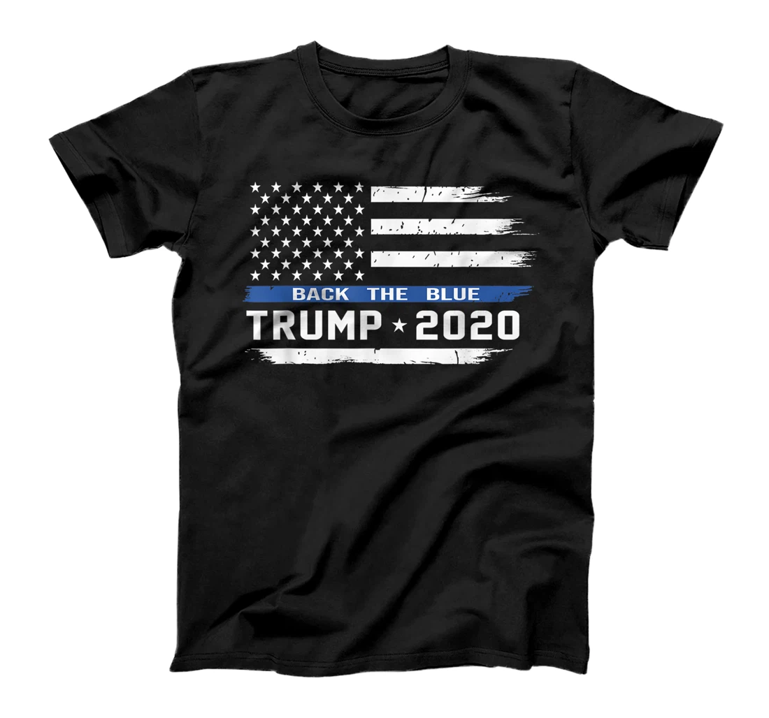 Trump Thin Blue Line US Flag, Police Trump back the blue T-Shirt
