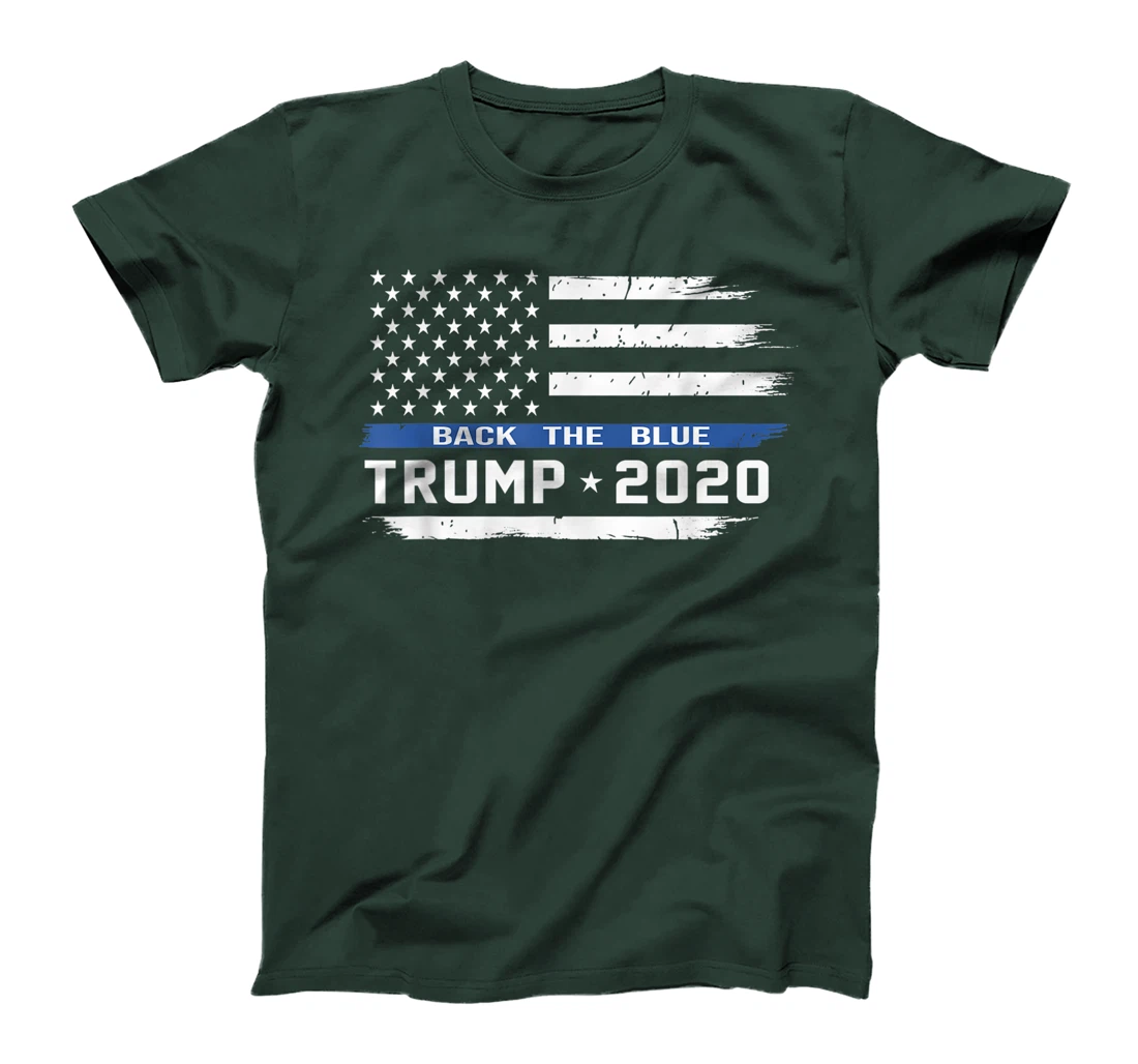Trump Thin Blue Line US Flag, Police Trump back the blue T-Shirt