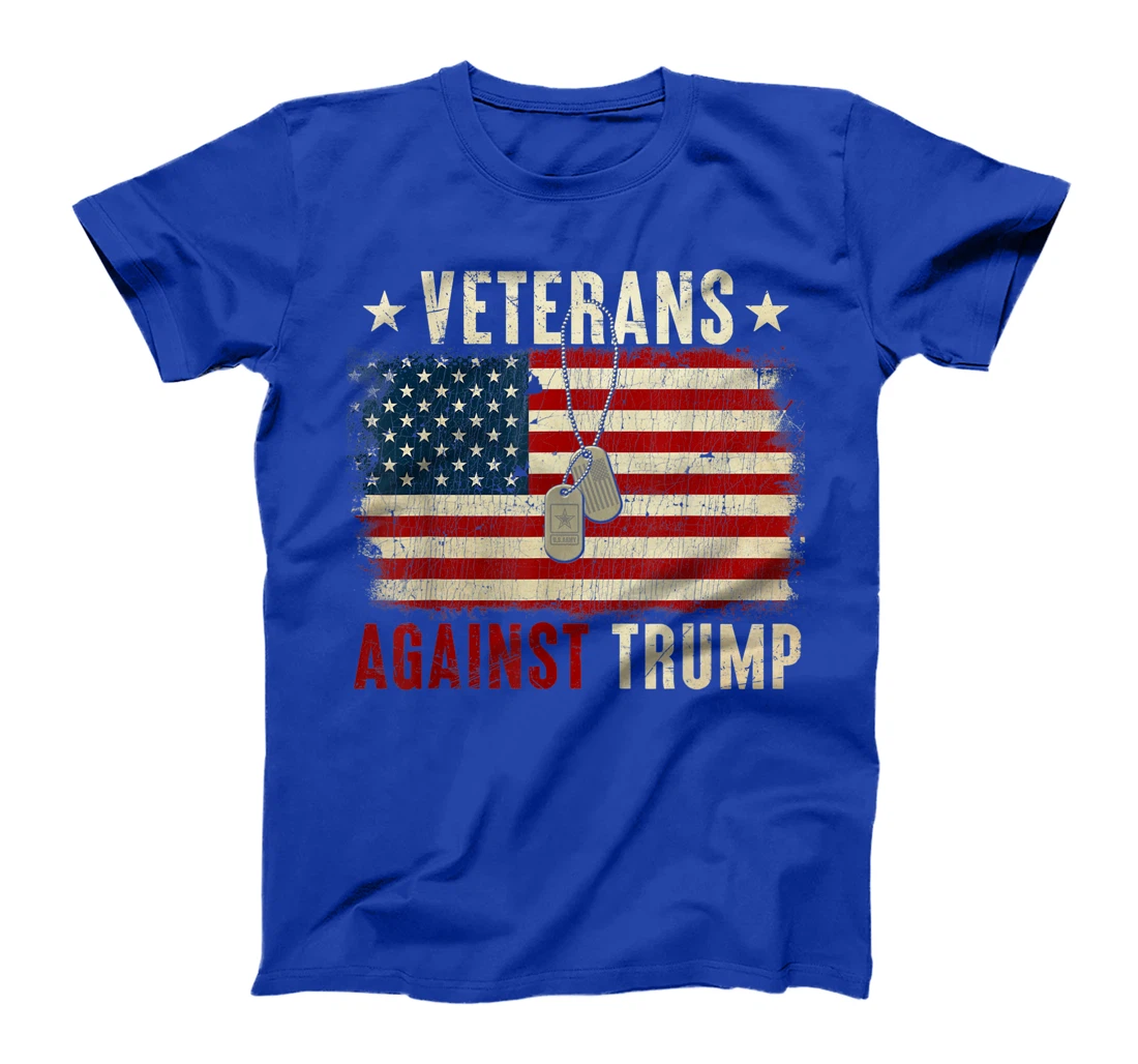 Vintage Veterans Against Trump American Flag T-Shirt