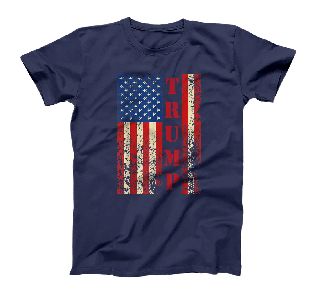 Trump Vintage Retro Distressed USA Flag American Trump flags T-Shirt