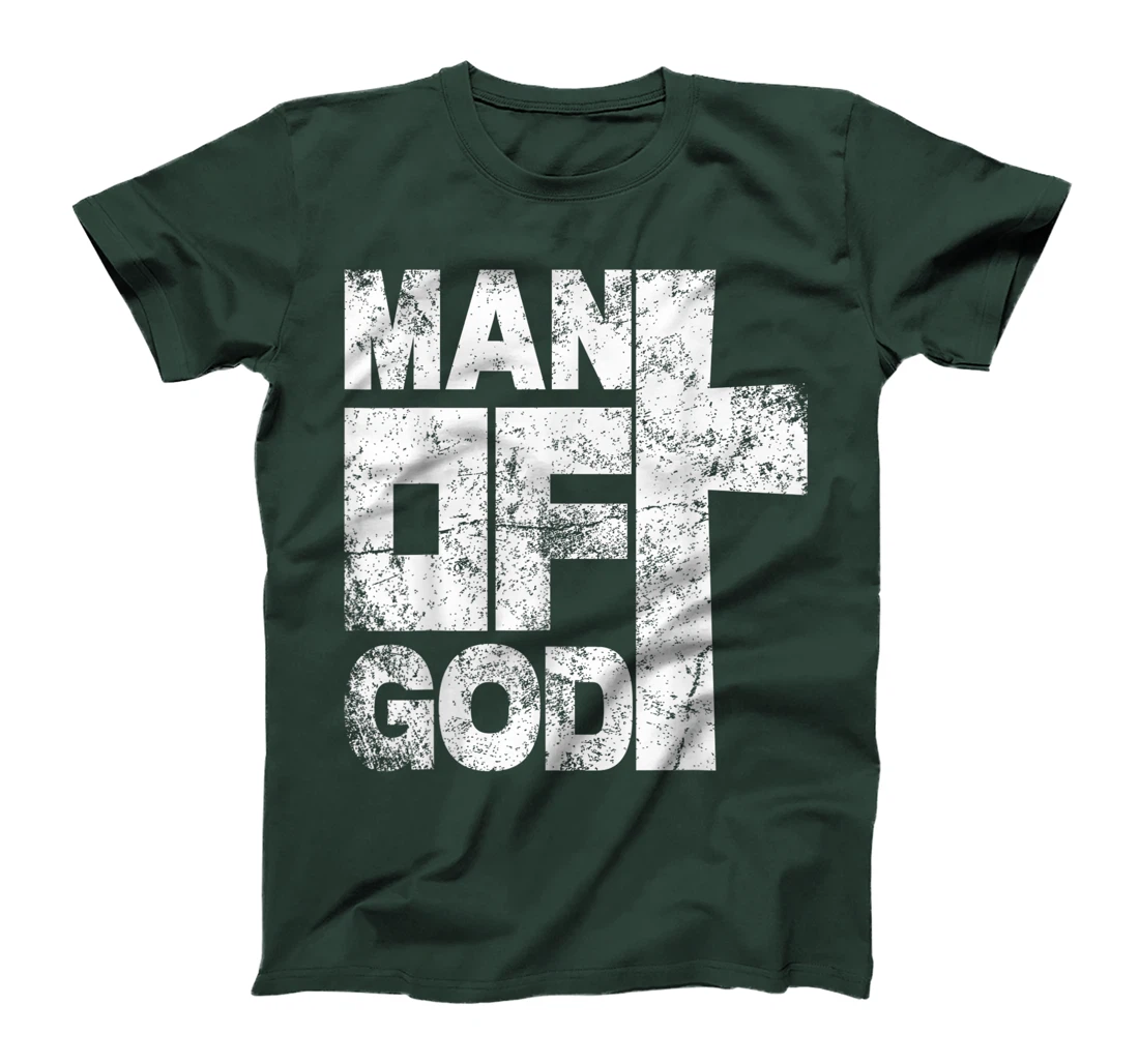 Mens Man of God religious graphic Christian vintage T-Shirt