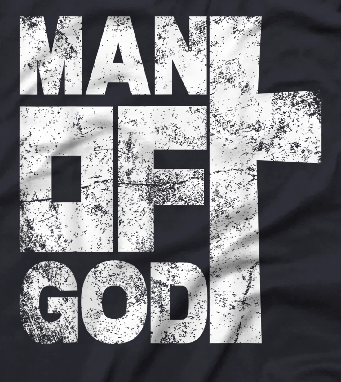 Mens Man of God religious graphic Christian vintage T-Shirt