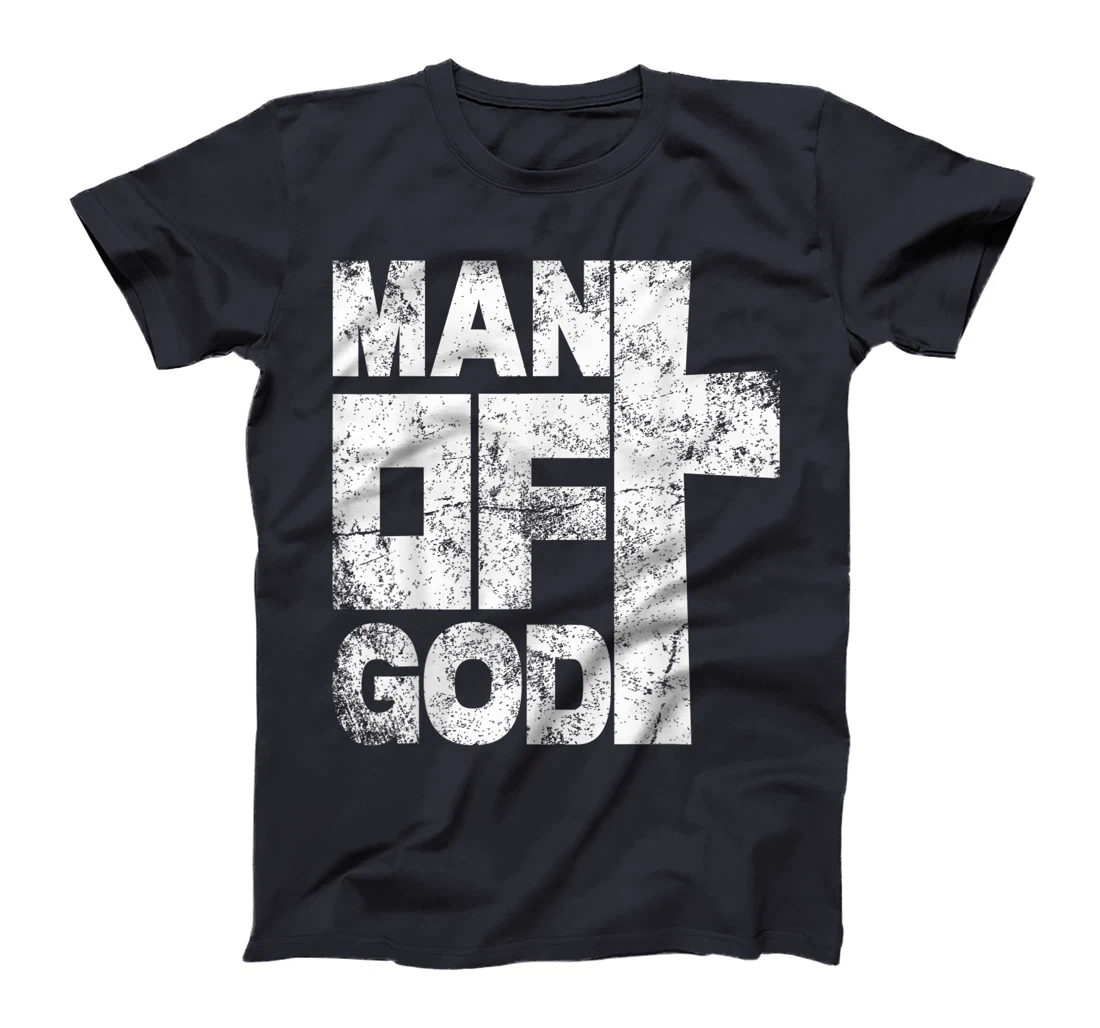 Mens Man of God religious graphic Christian vintage T-Shirt