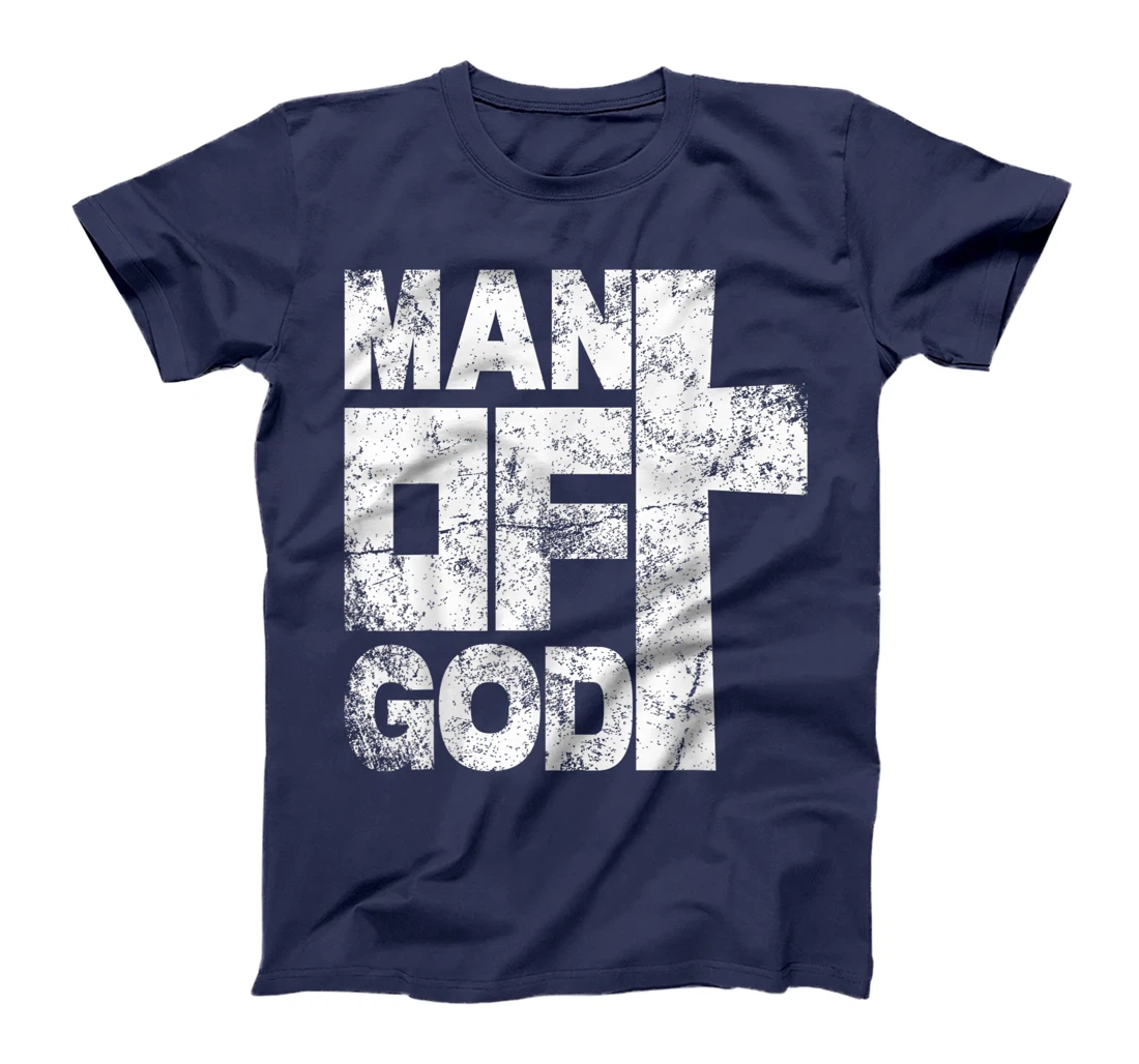 Mens Man of God religious graphic Christian vintage T-Shirt