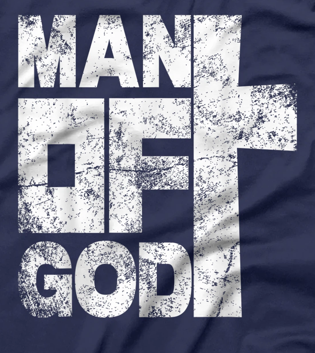 Mens Man of God religious graphic Christian vintage T-Shirt