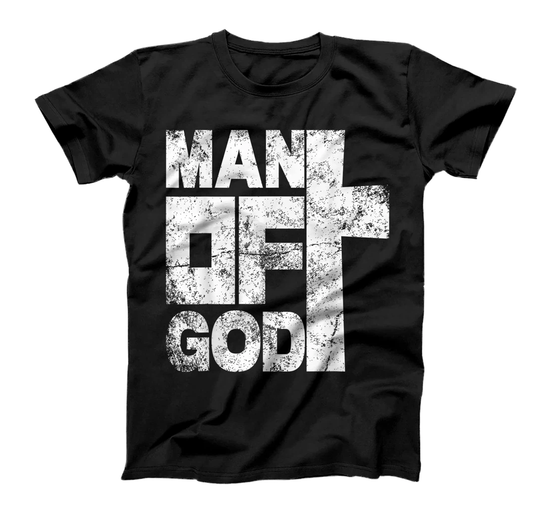 Mens Man of God religious graphic Christian vintage T-Shirt