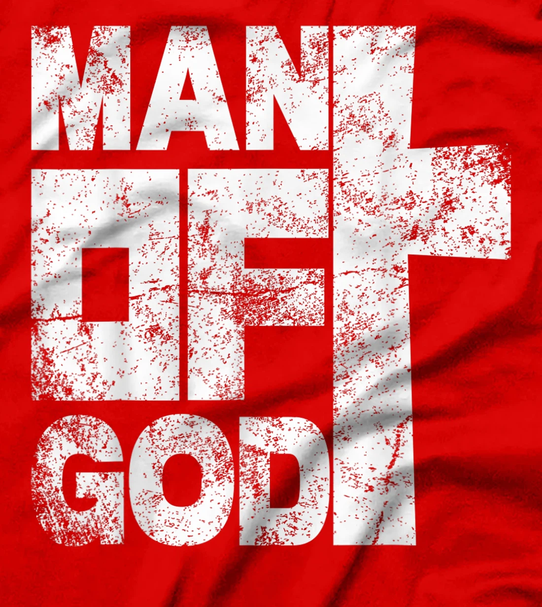 Mens Man of God religious graphic Christian vintage T-Shirt