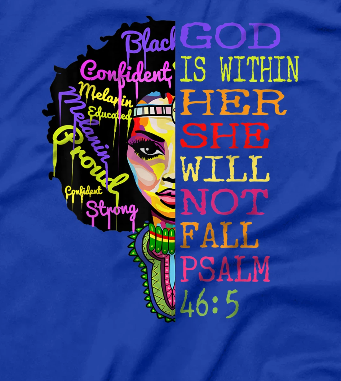 God is Within Her She Will Not Fall Christian Inspirational T-Shirt