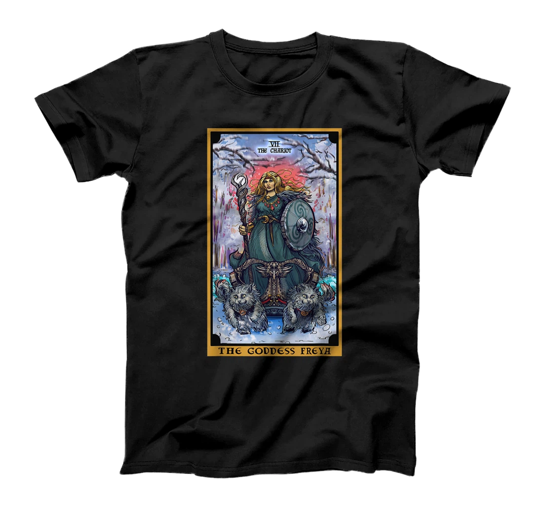 The Goddess Freyja The Chariot Tarot Card Norse Pagan Witch T-Shirt