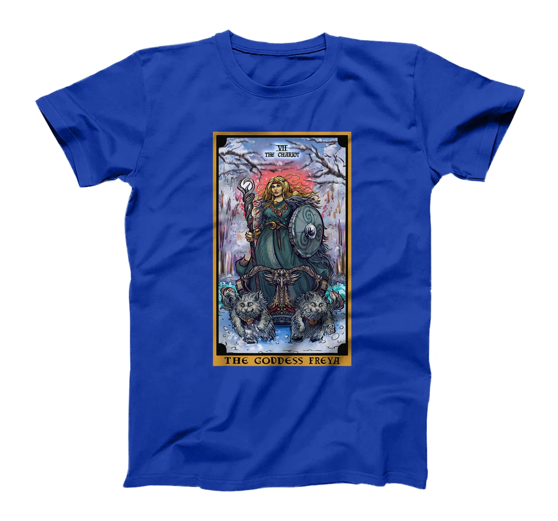 The Goddess Freyja The Chariot Tarot Card Norse Pagan Witch T-Shirt