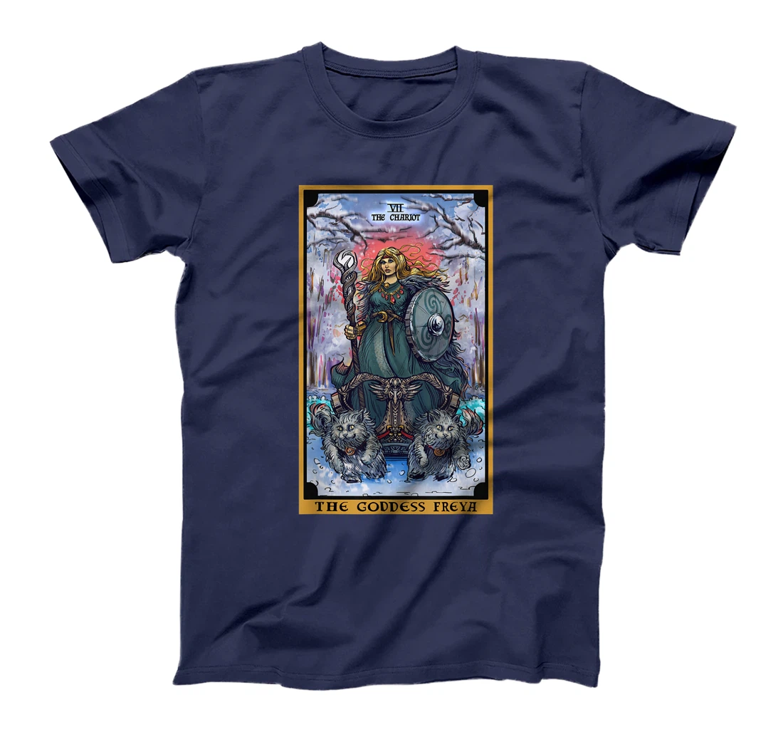 The Goddess Freyja The Chariot Tarot Card Norse Pagan Witch T-Shirt