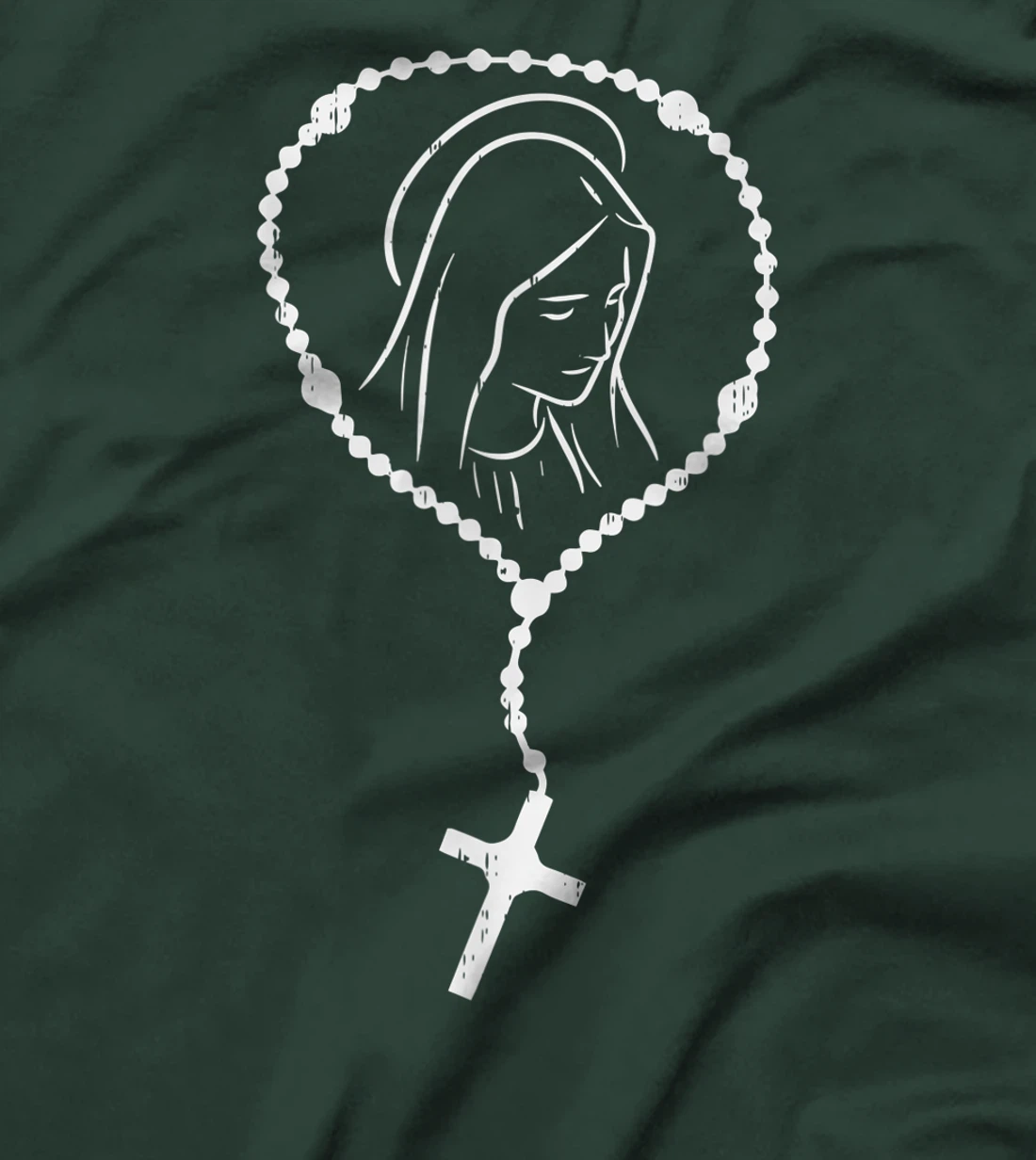 Rosary Virgin Mary God Jesus Faith Religious Catholic Gift T-Shirt