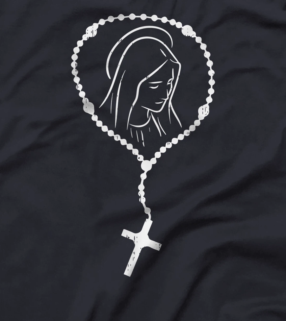 Rosary Virgin Mary God Jesus Faith Religious Catholic Gift T-Shirt