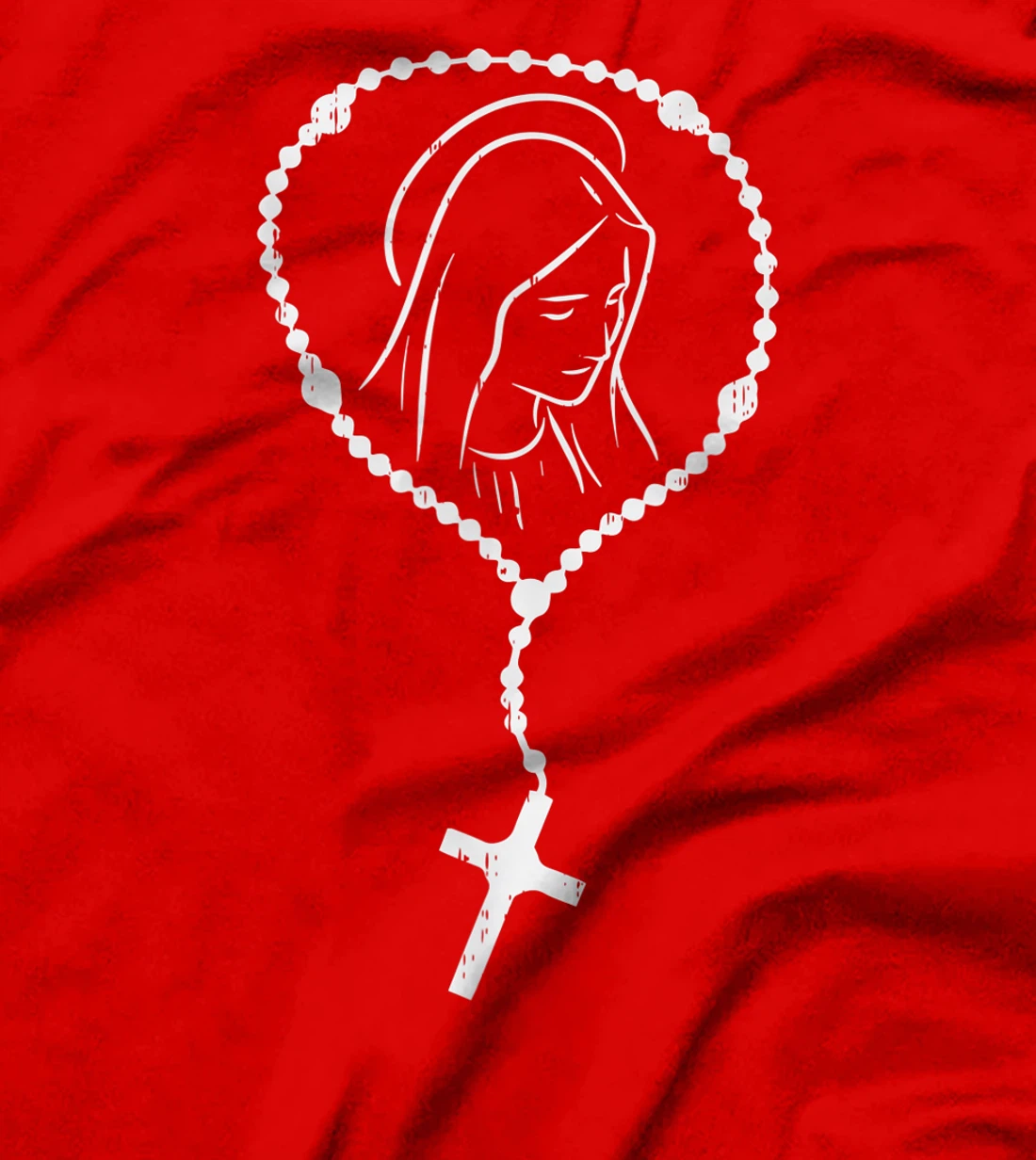 Rosary Virgin Mary God Jesus Faith Religious Catholic Gift T-Shirt