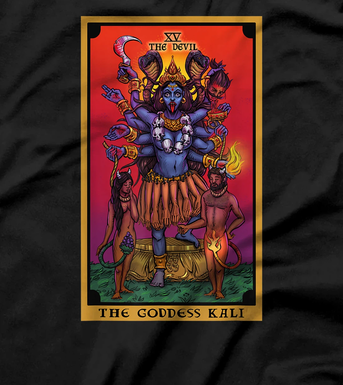 The Goddess Kali The Devil Tarot Card Hindu Indian Witch T-Shirt