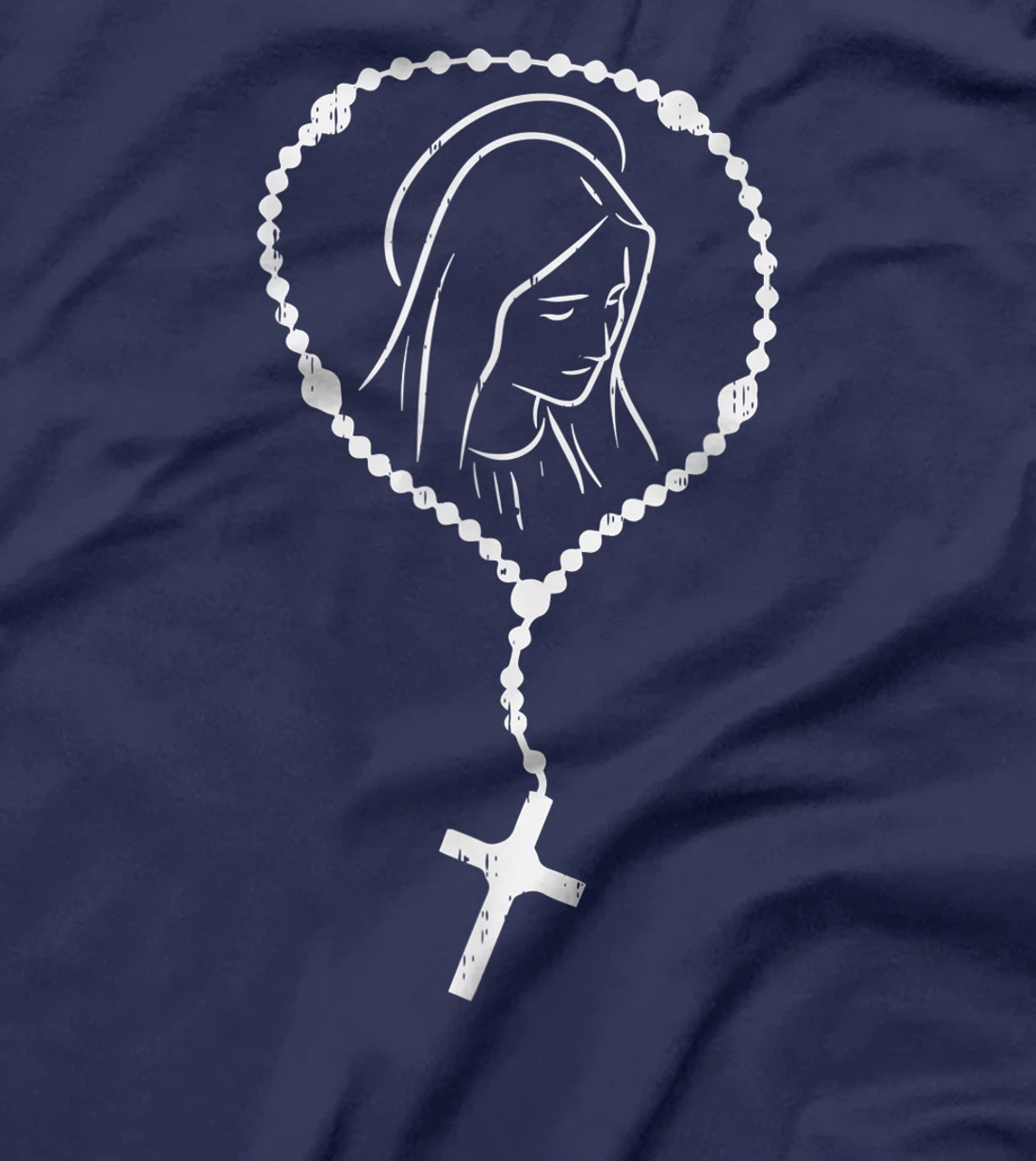 Rosary Virgin Mary God Jesus Faith Religious Catholic Gift T-Shirt