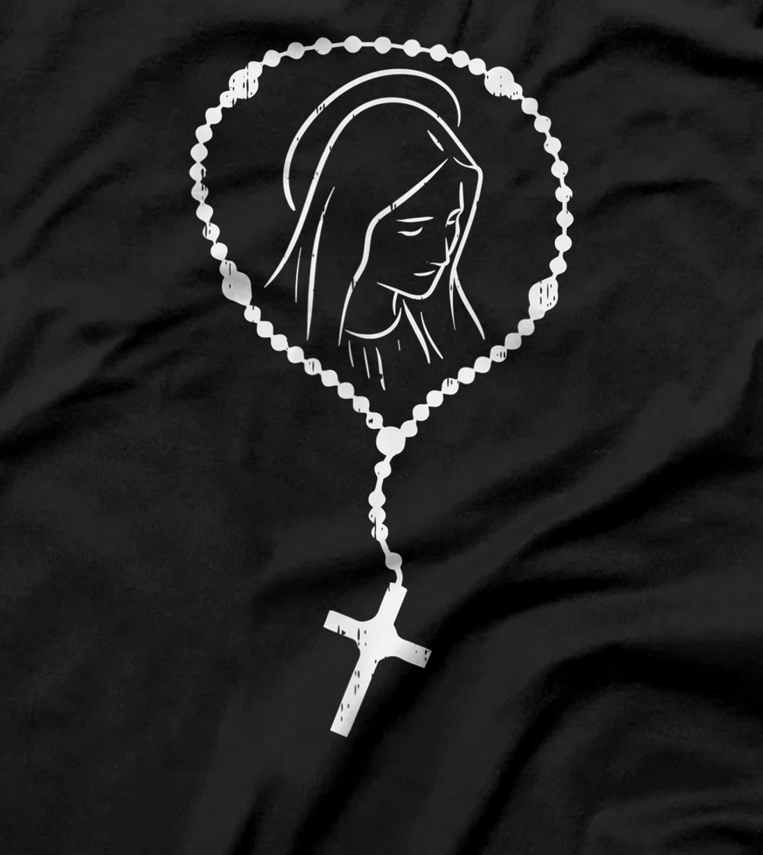 Rosary Virgin Mary God Jesus Faith Religious Catholic Gift T-Shirt