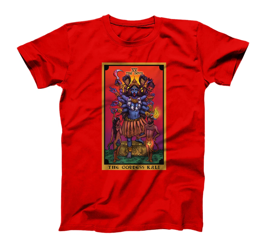 The Goddess Kali The Devil Tarot Card Hindu Indian Witch T-Shirt