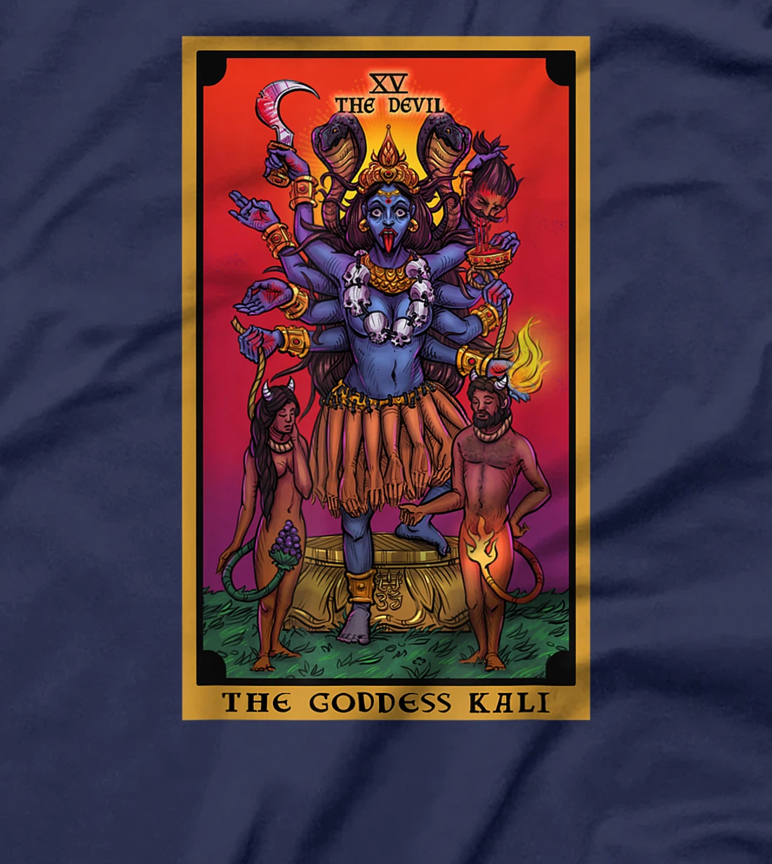 The Goddess Kali The Devil Tarot Card Hindu Indian Witch T-Shirt