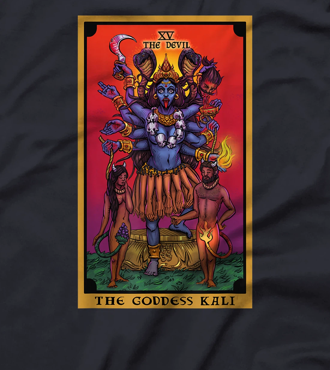 The Goddess Kali The Devil Tarot Card Hindu Indian Witch T-Shirt