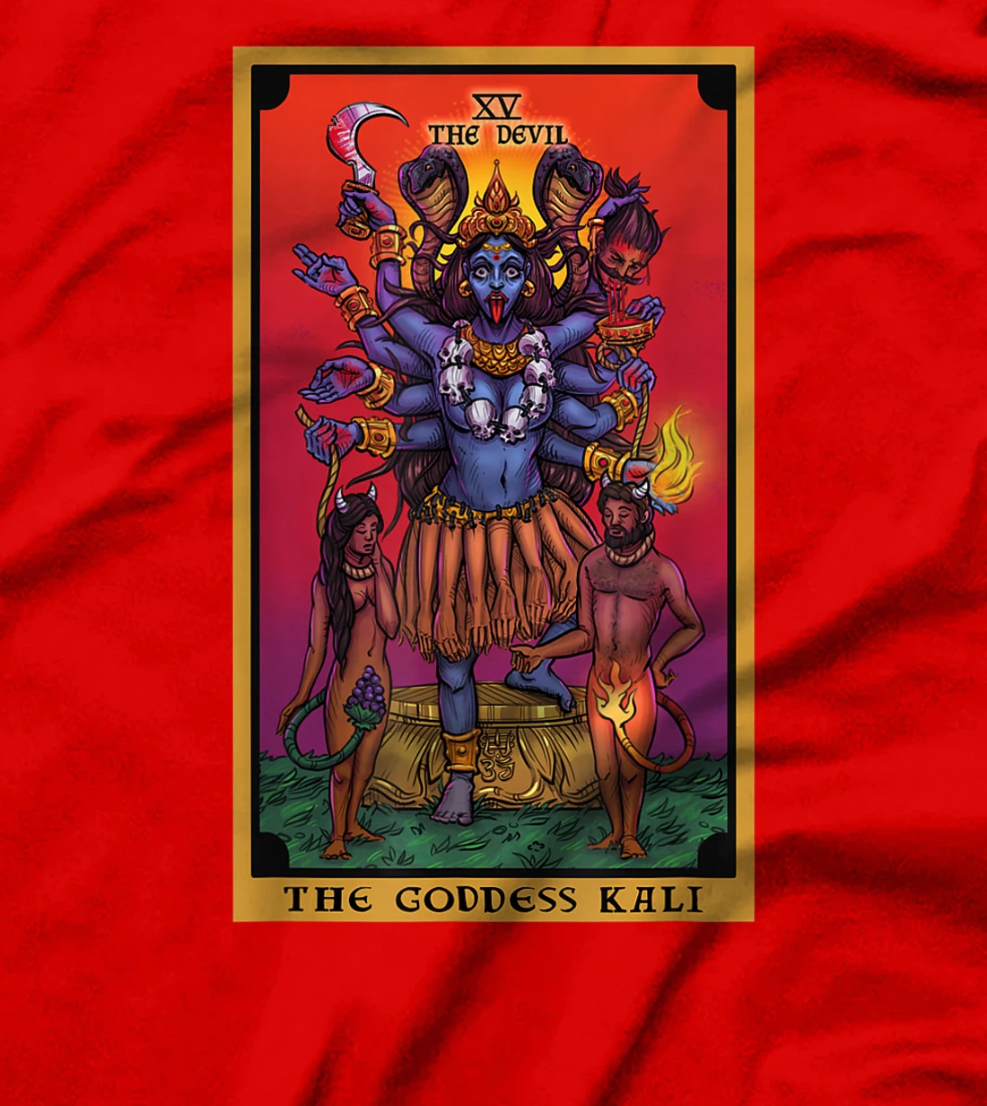 The Goddess Kali The Devil Tarot Card Hindu Indian Witch T-Shirt