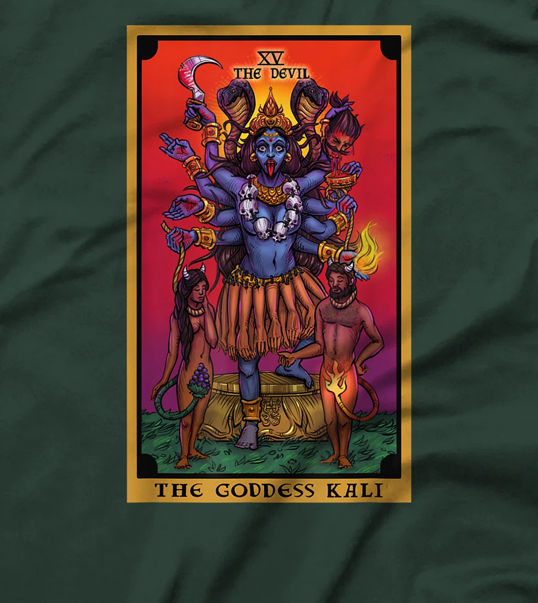 The Goddess Kali The Devil Tarot Card Hindu Indian Witch T-Shirt
