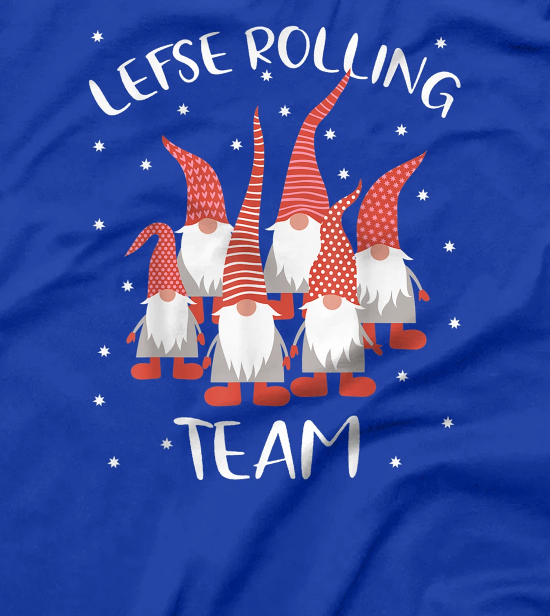 Lefse Rolling Team God Jul Gnome Tomte Xmas Santa Christmas T-Shirt