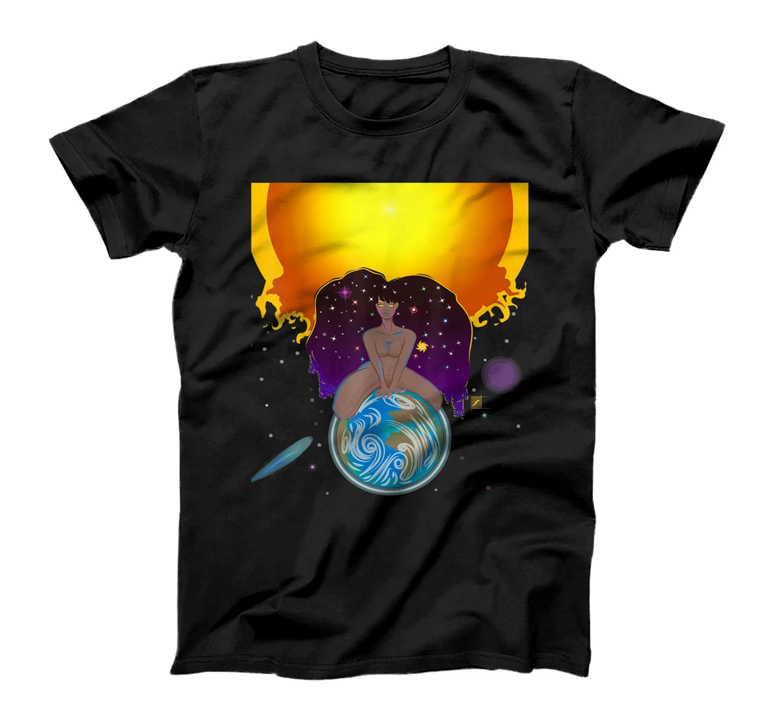 Black Woman Cosmic God T-Shirt