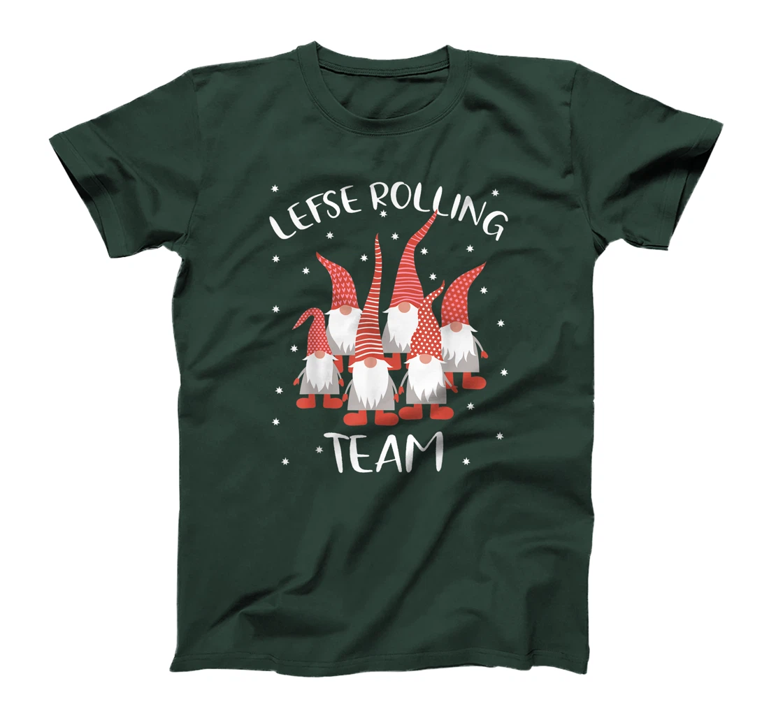 Lefse Rolling Team God Jul Gnome Tomte Xmas Santa Christmas T-Shirt