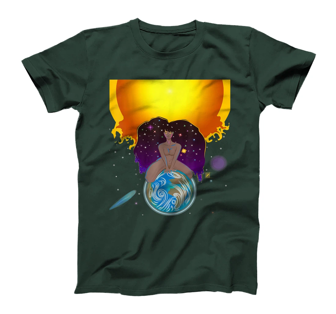 Black Woman Cosmic God T-Shirt
