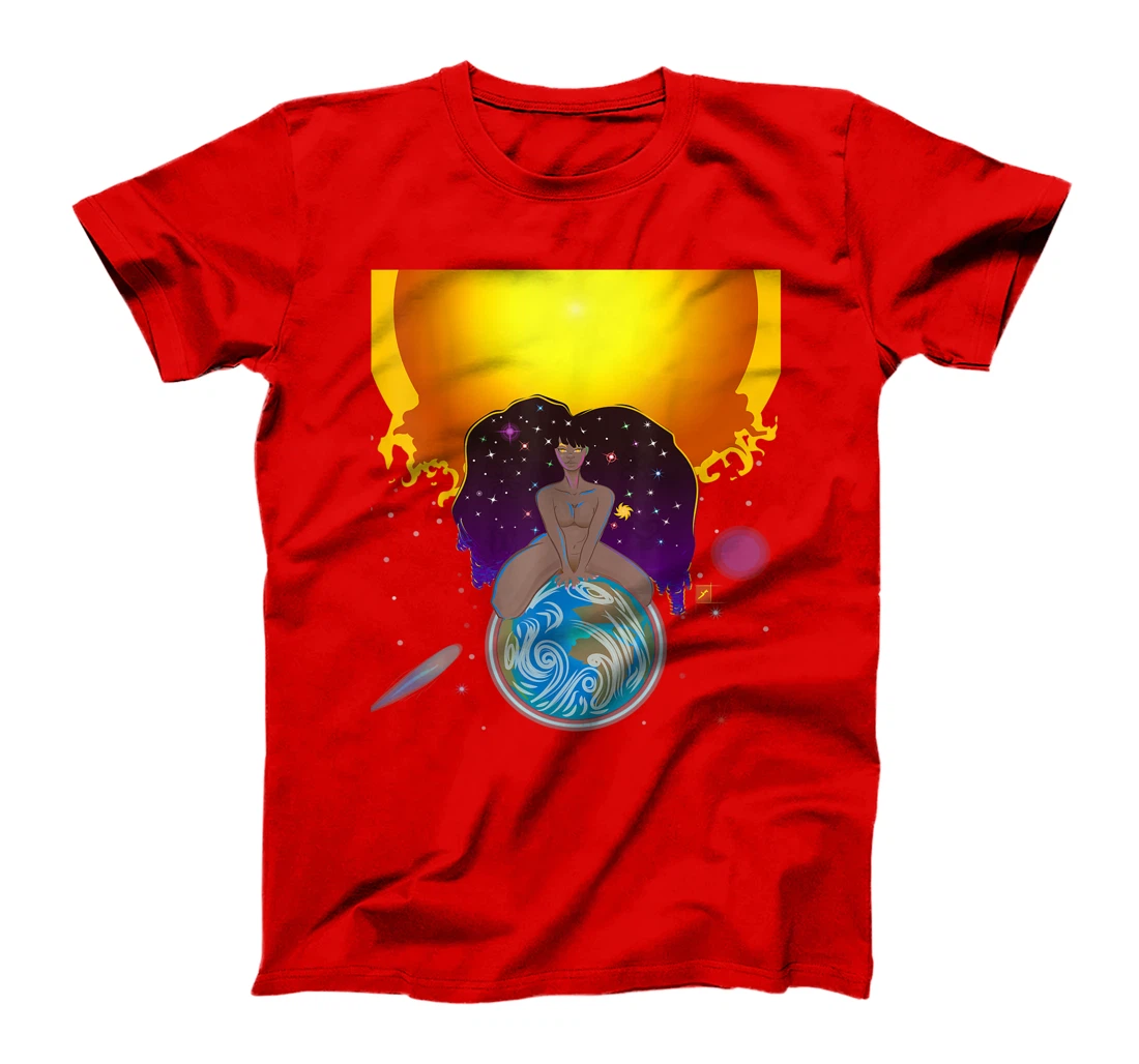 Black Woman Cosmic God T-Shirt