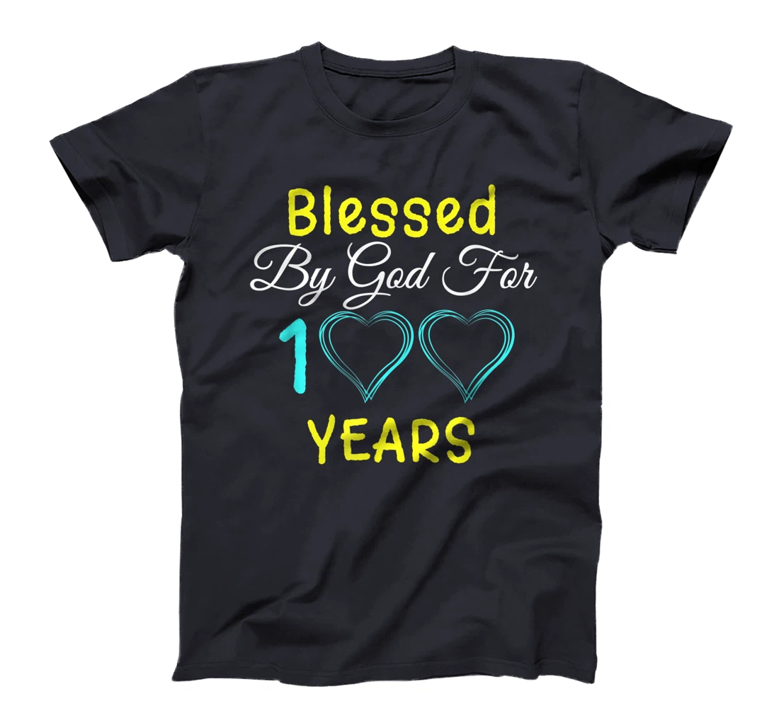 Blessed By God For 100 Years Happy 100th Birthday Gift T-Shirt