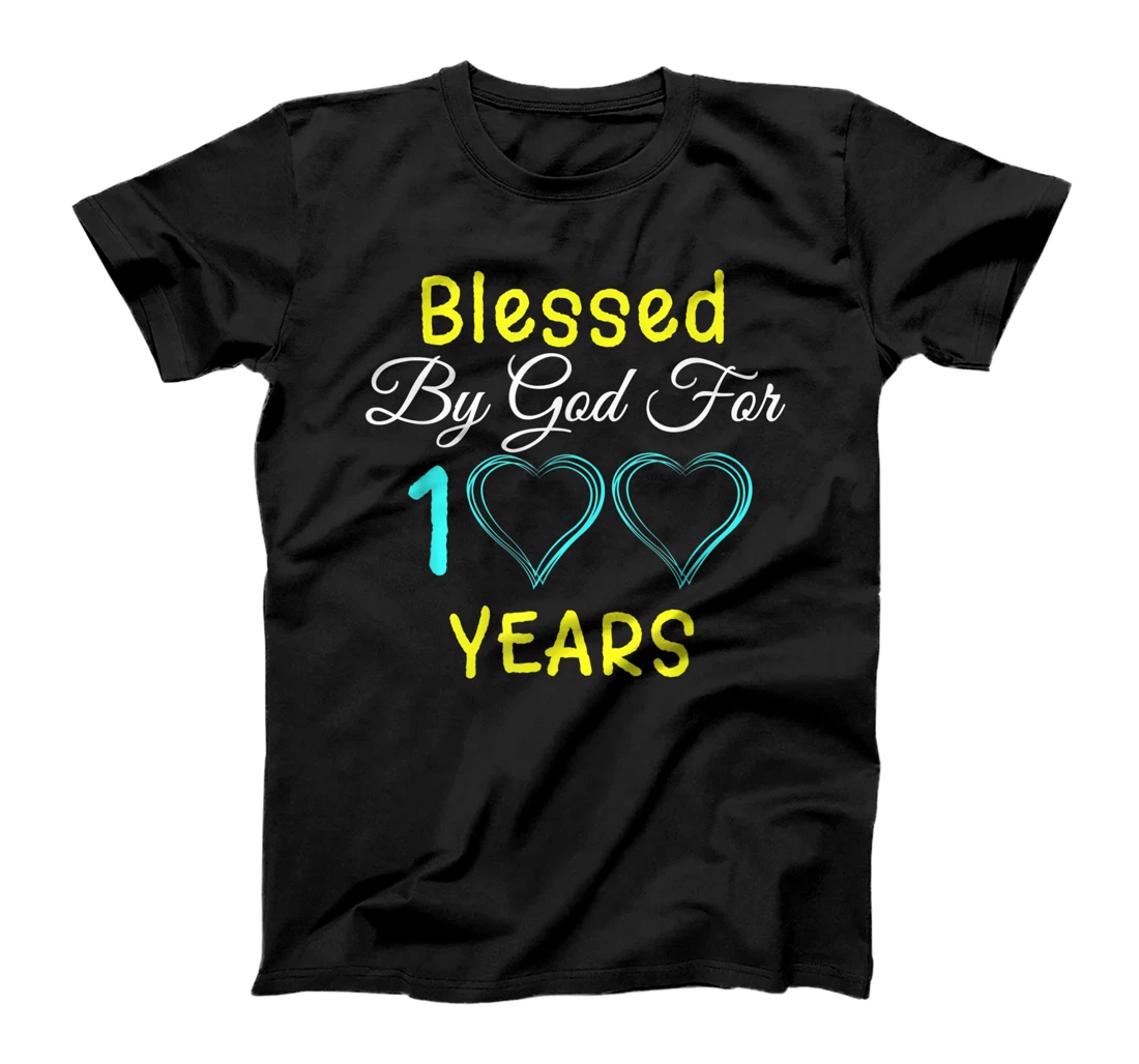 Blessed By God For 100 Years Happy 100th Birthday Gift T-Shirt
