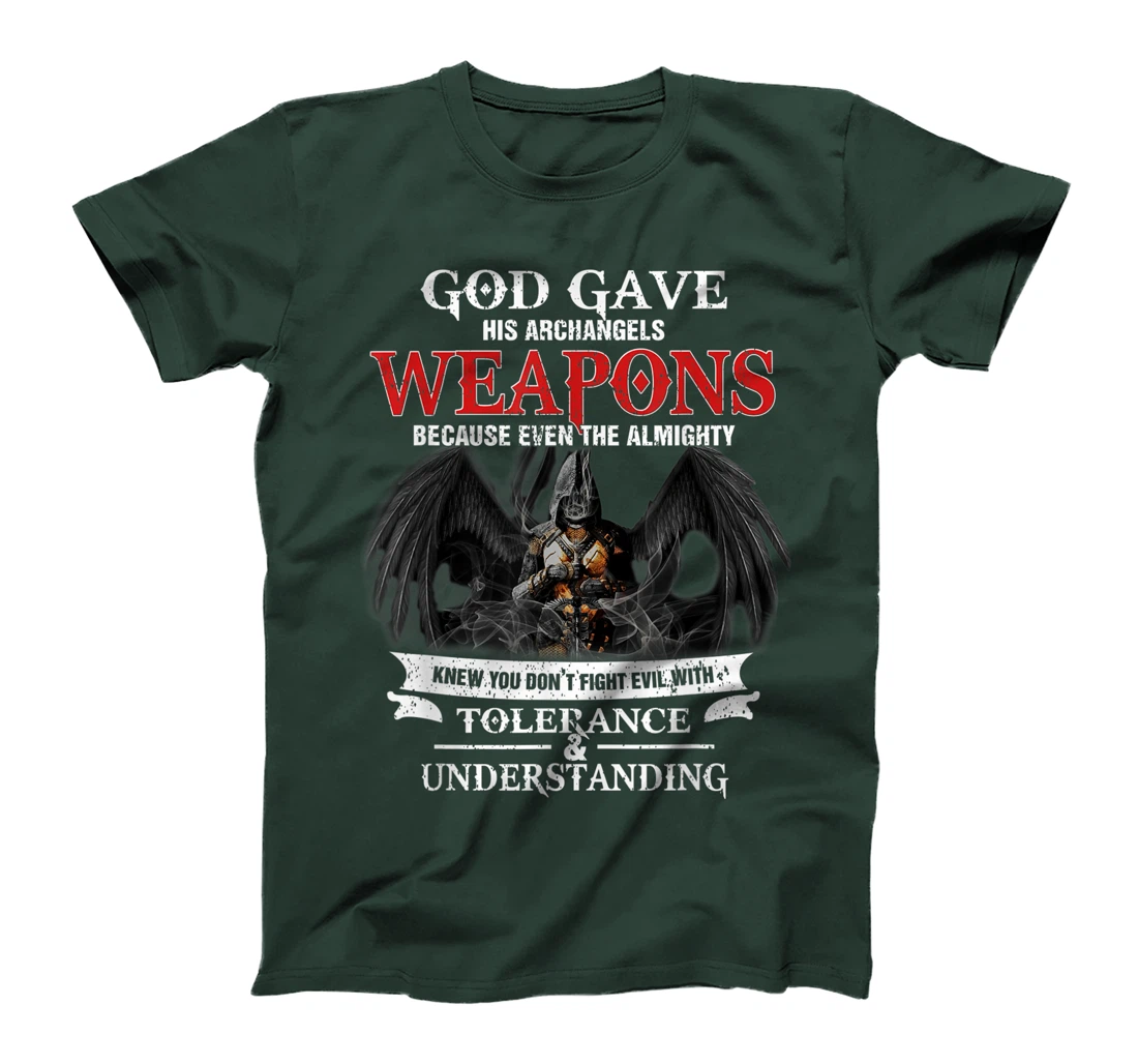 God Gave His Archangels Weapons Funny Army Veteran Warrior T-Shirt