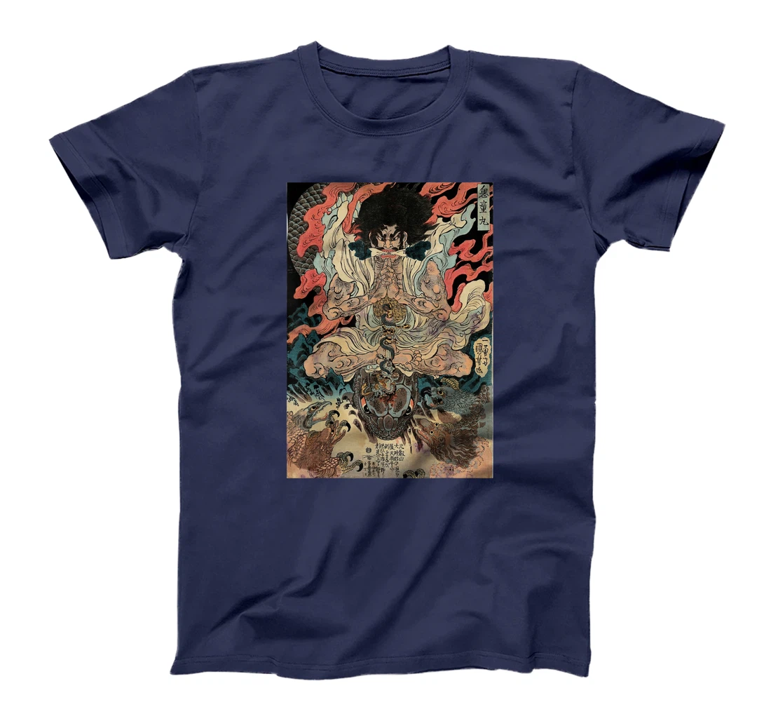 Japanese Vintage Artwork Tengu Gods Defeat The Evil Snake T-Shirt