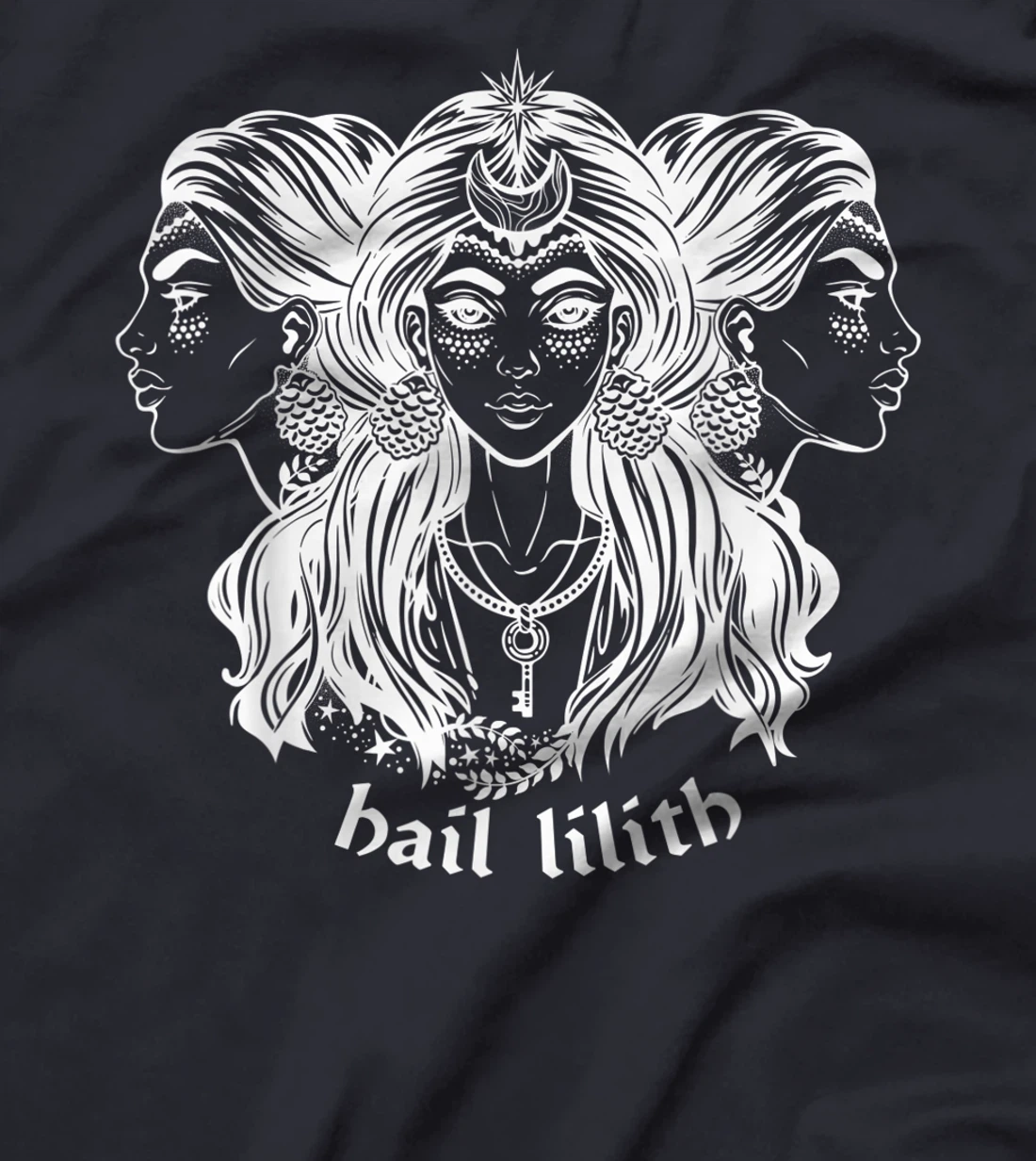 Hail Lilith Dark Demon Goddess Witch Pagan Satan Occult T-Shirt