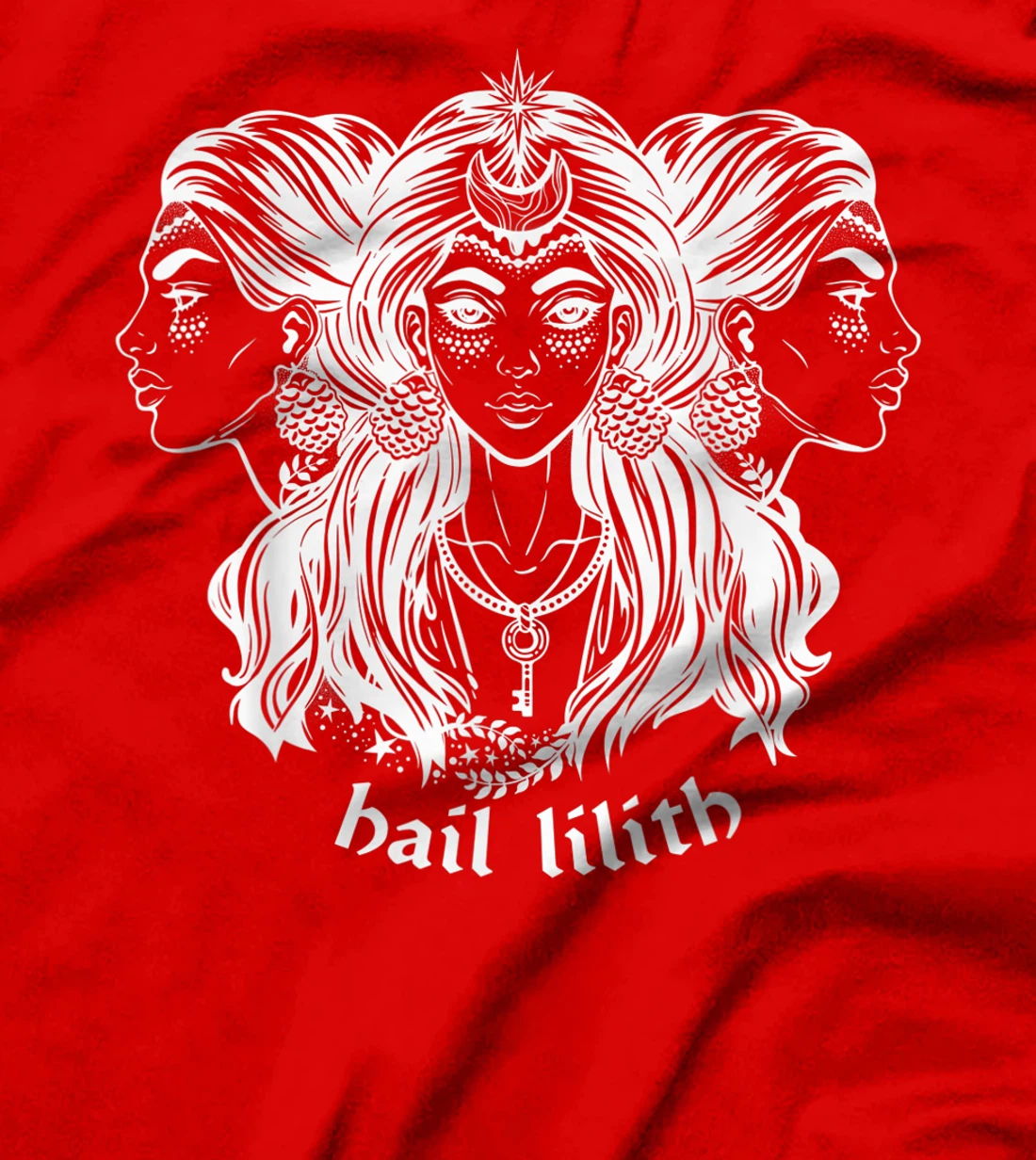 Hail Lilith Dark Demon Goddess Witch Pagan Satan Occult T-Shirt
