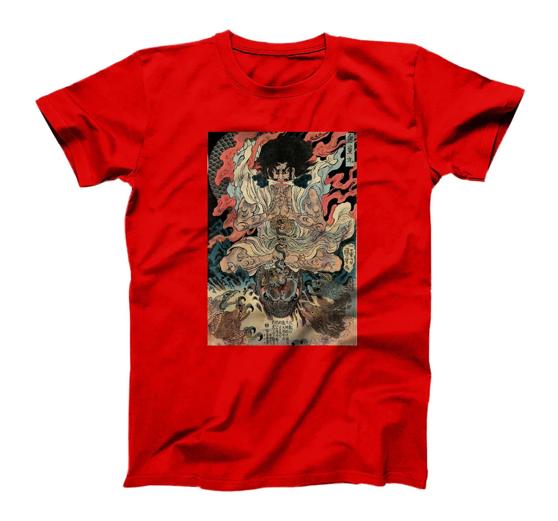 Japanese Vintage Artwork Tengu Gods Defeat The Evil Snake T-Shirt