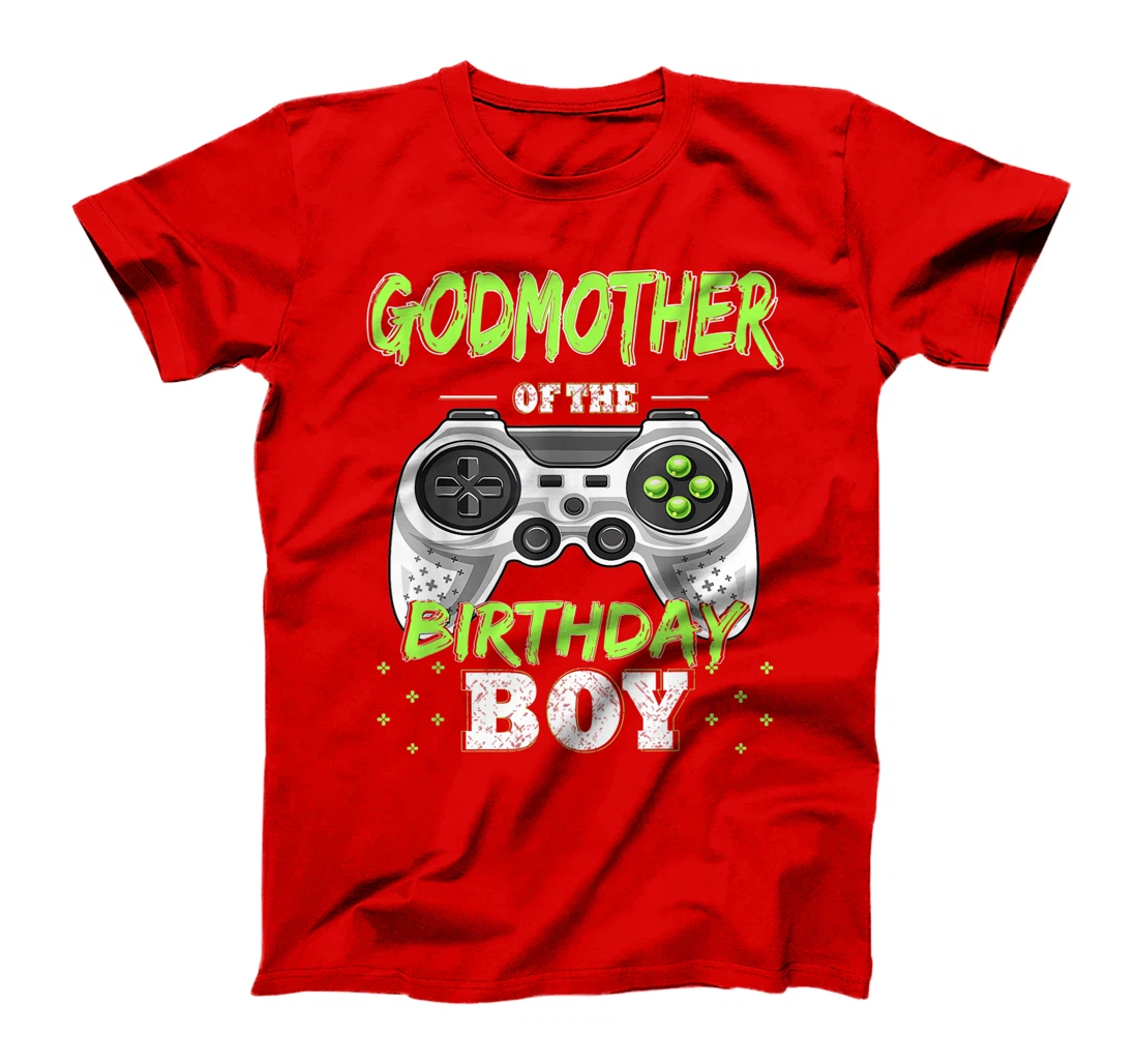 Godmother of the Birthday Boy Matching Video Gamer Bt Party T-Shirt