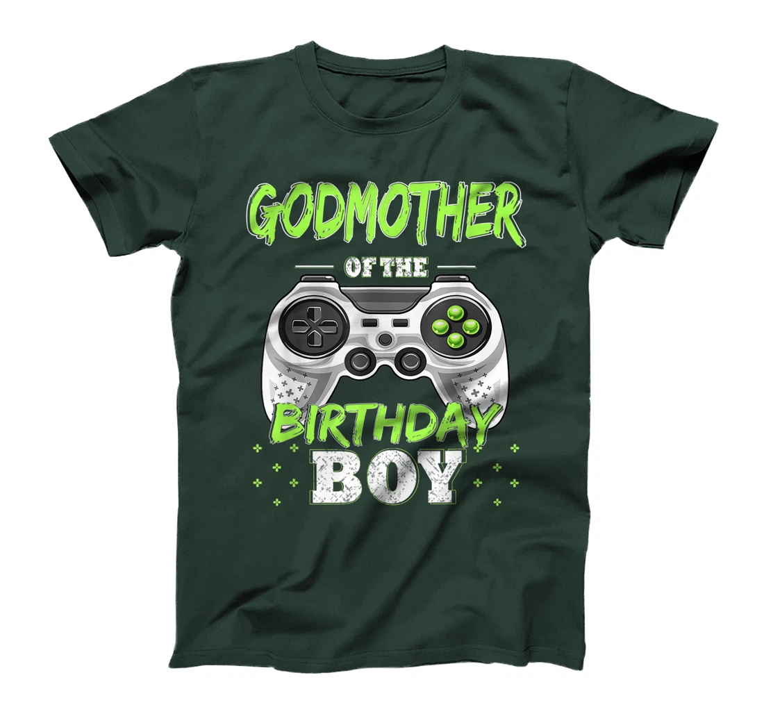 Godmother of the Birthday Boy Matching Video Gamer Bt Party T-Shirt
