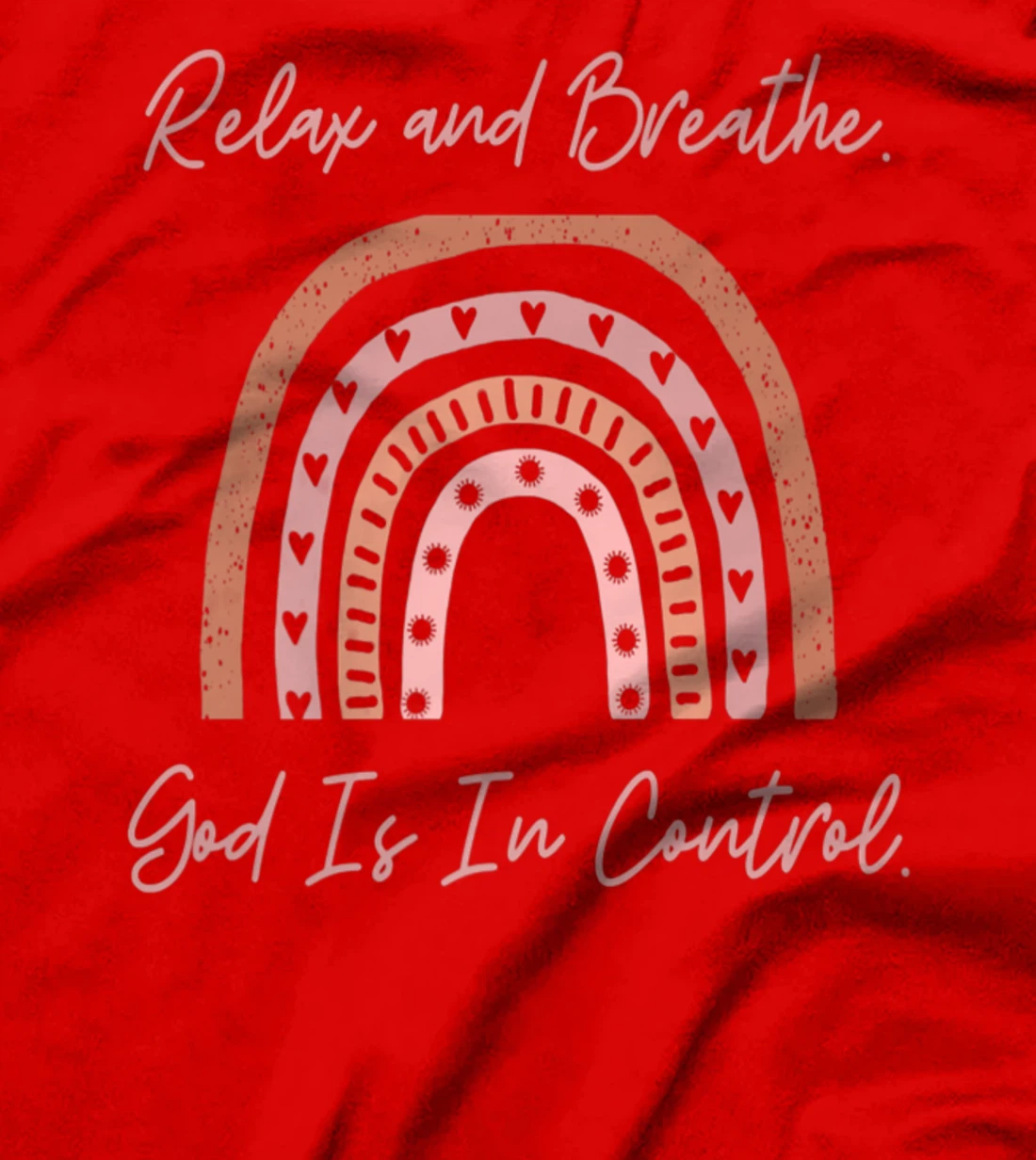 Christian Inspirational Faith in God Rainbow Religious Relax Premium T-Shirt