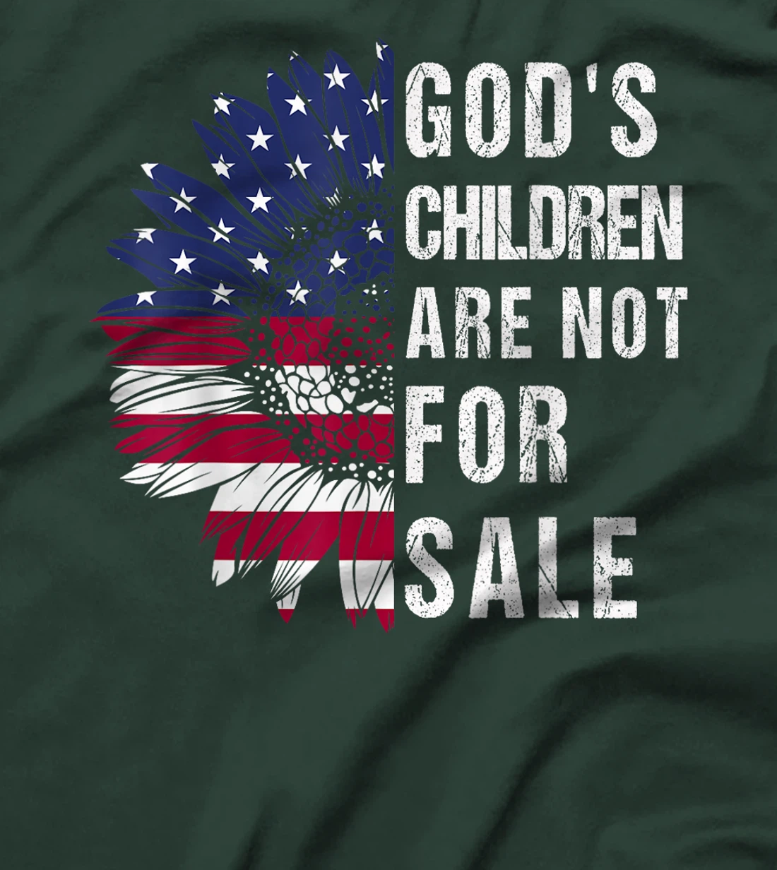 God's Children are Not For Sale US Flag Christian T-Shirt