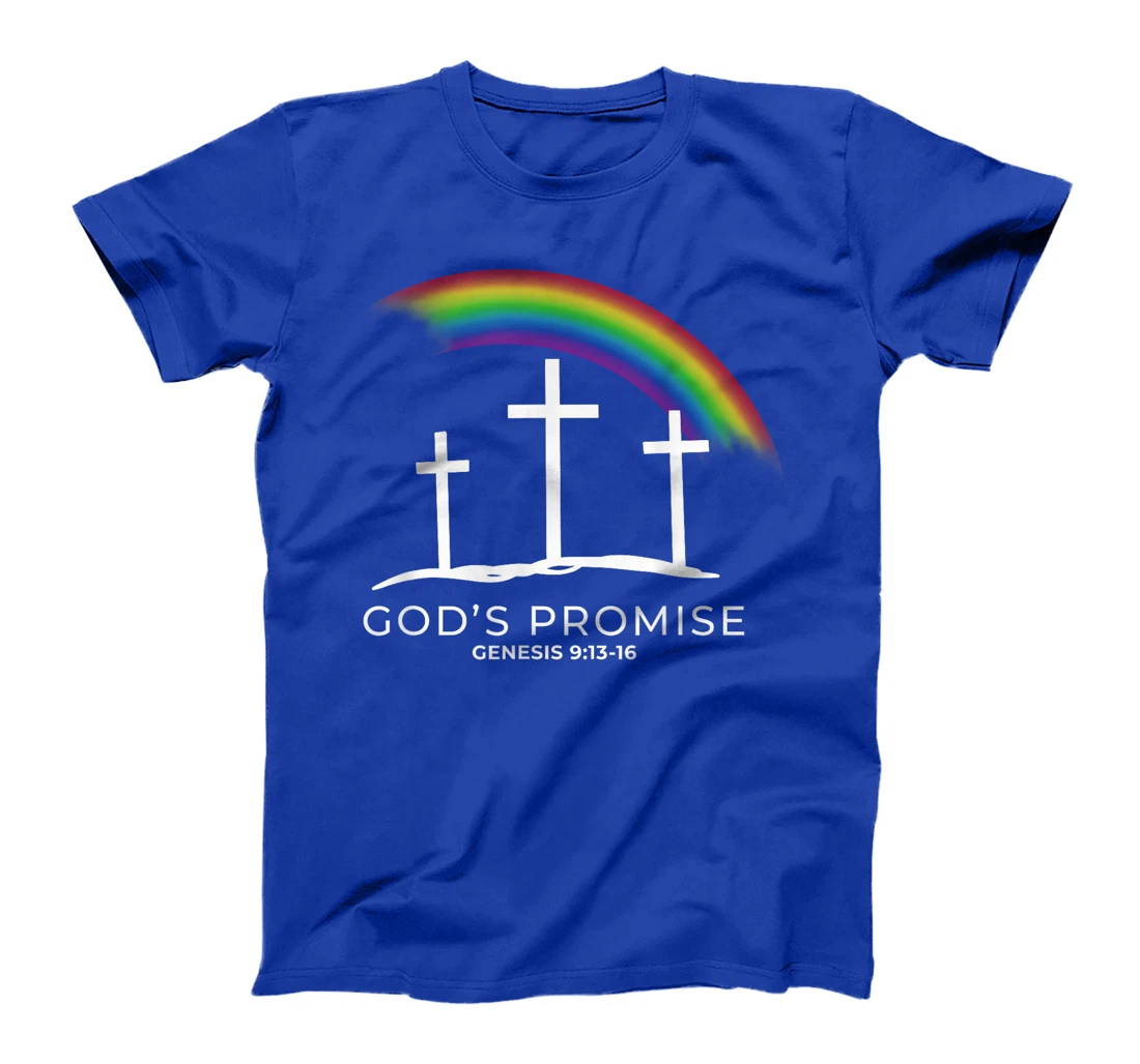 Funny Rainbow Christ Cross - Christian Quote God's Promise T-Shirt