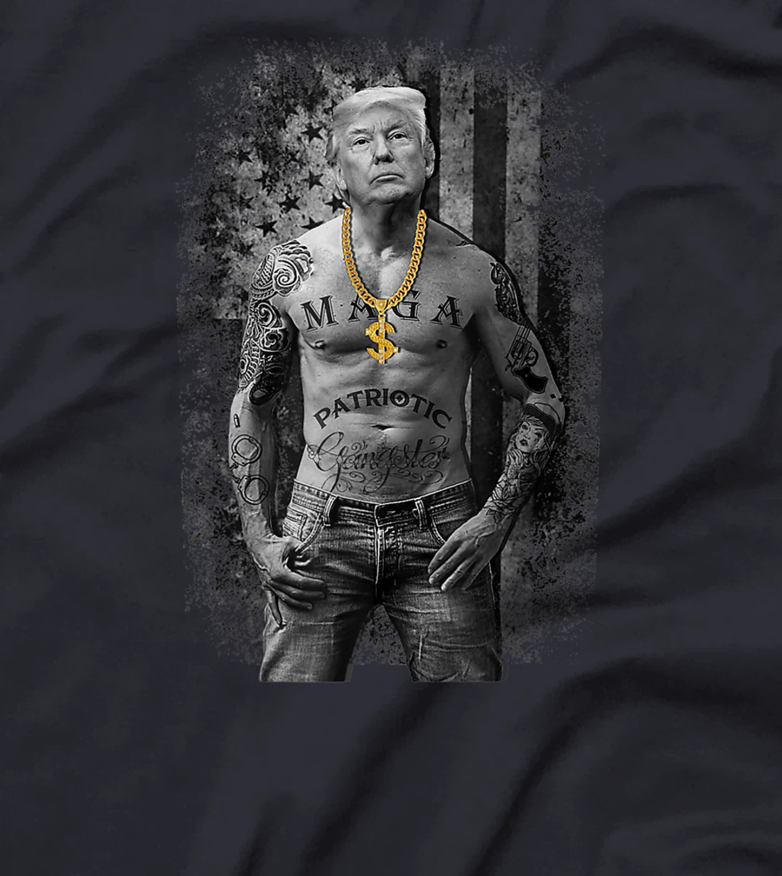 Patriotic Gangster Anti Liberal Pro Trump Republican T-Shirt
