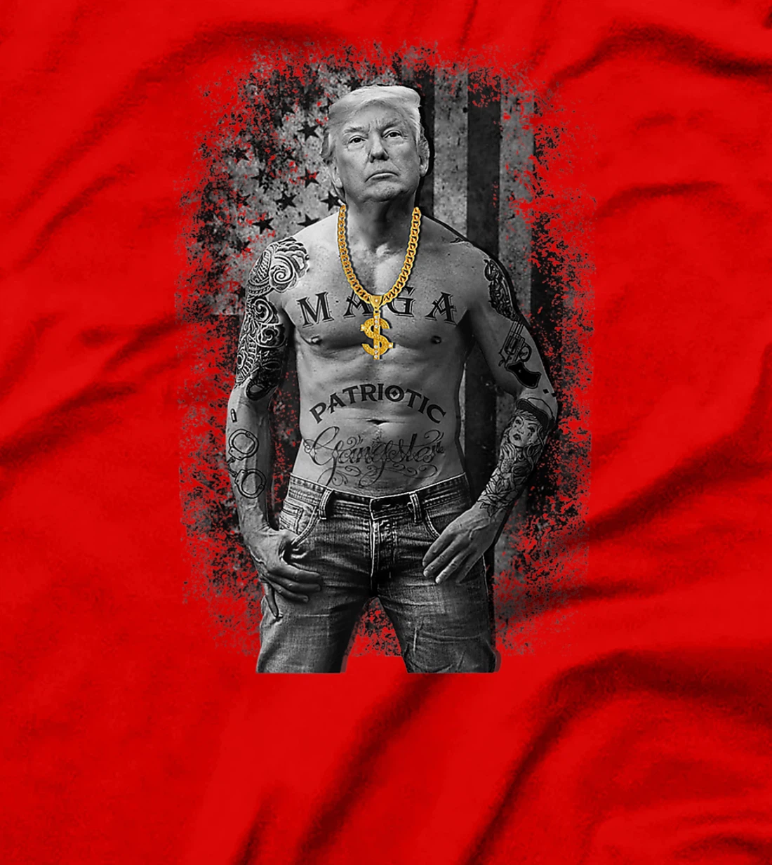 Patriotic Gangster Anti Liberal Pro Trump Republican T-Shirt