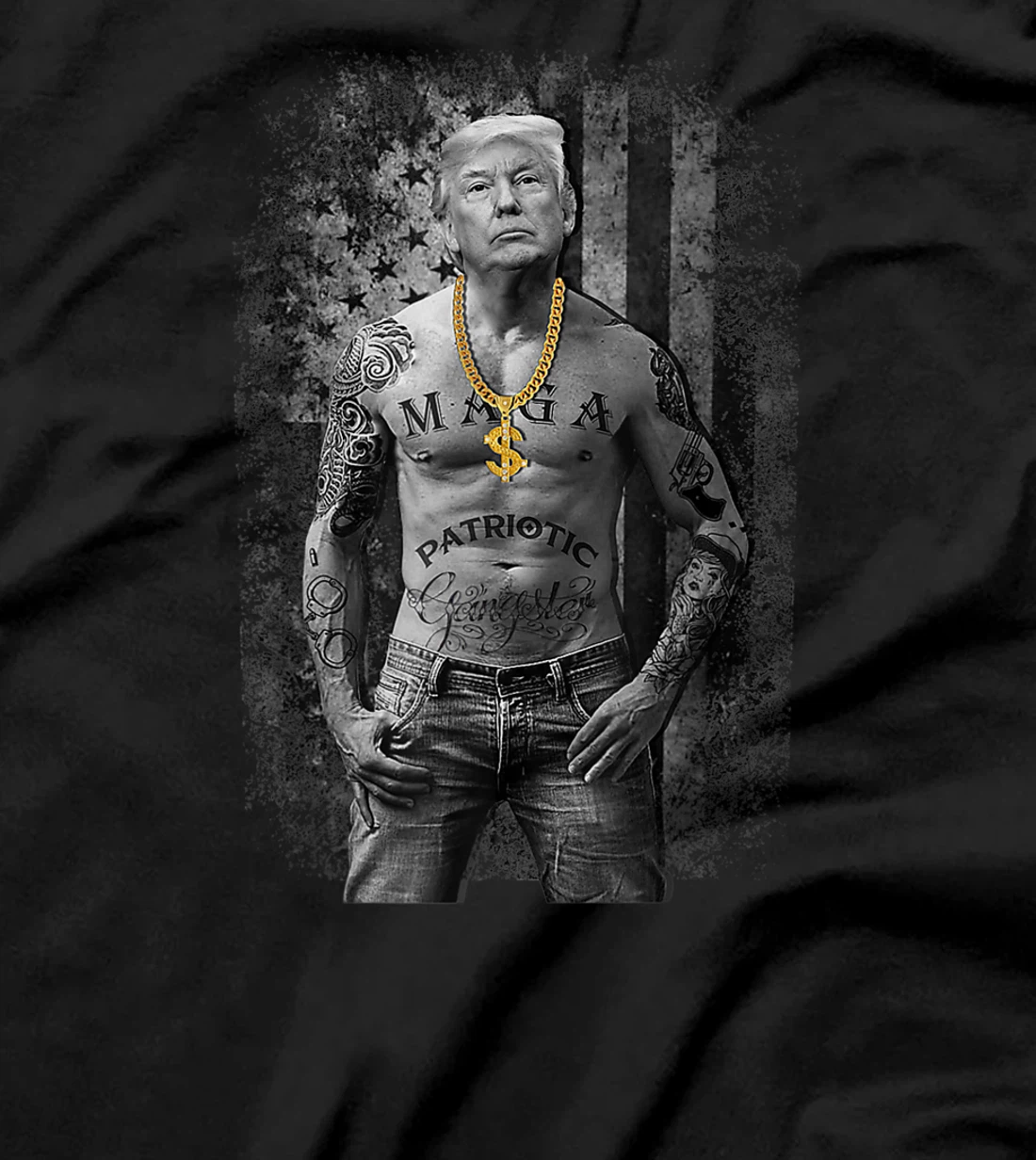Patriotic Gangster Anti Liberal Pro Trump Republican T-Shirt